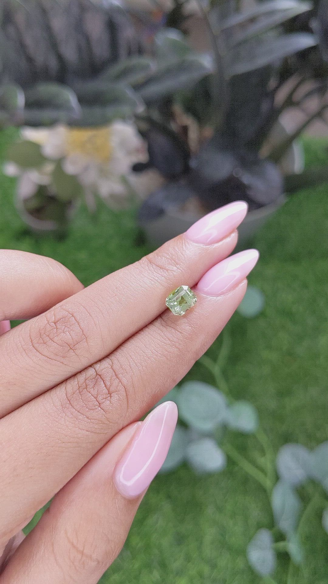 1.53 Ct. Green Grossular Garnet from Tanzania Size Video