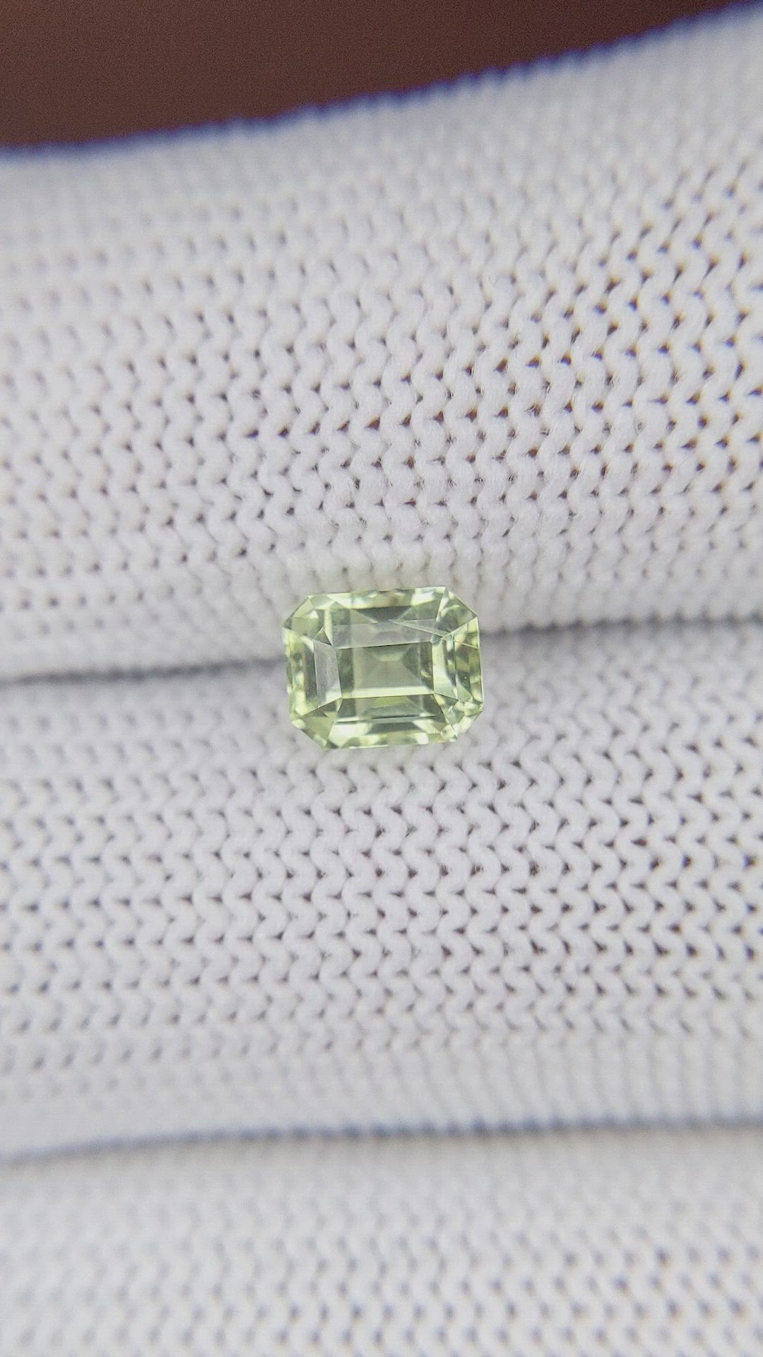 1.53 Ct. Green Grossular Garnet from Tanzania Size Video