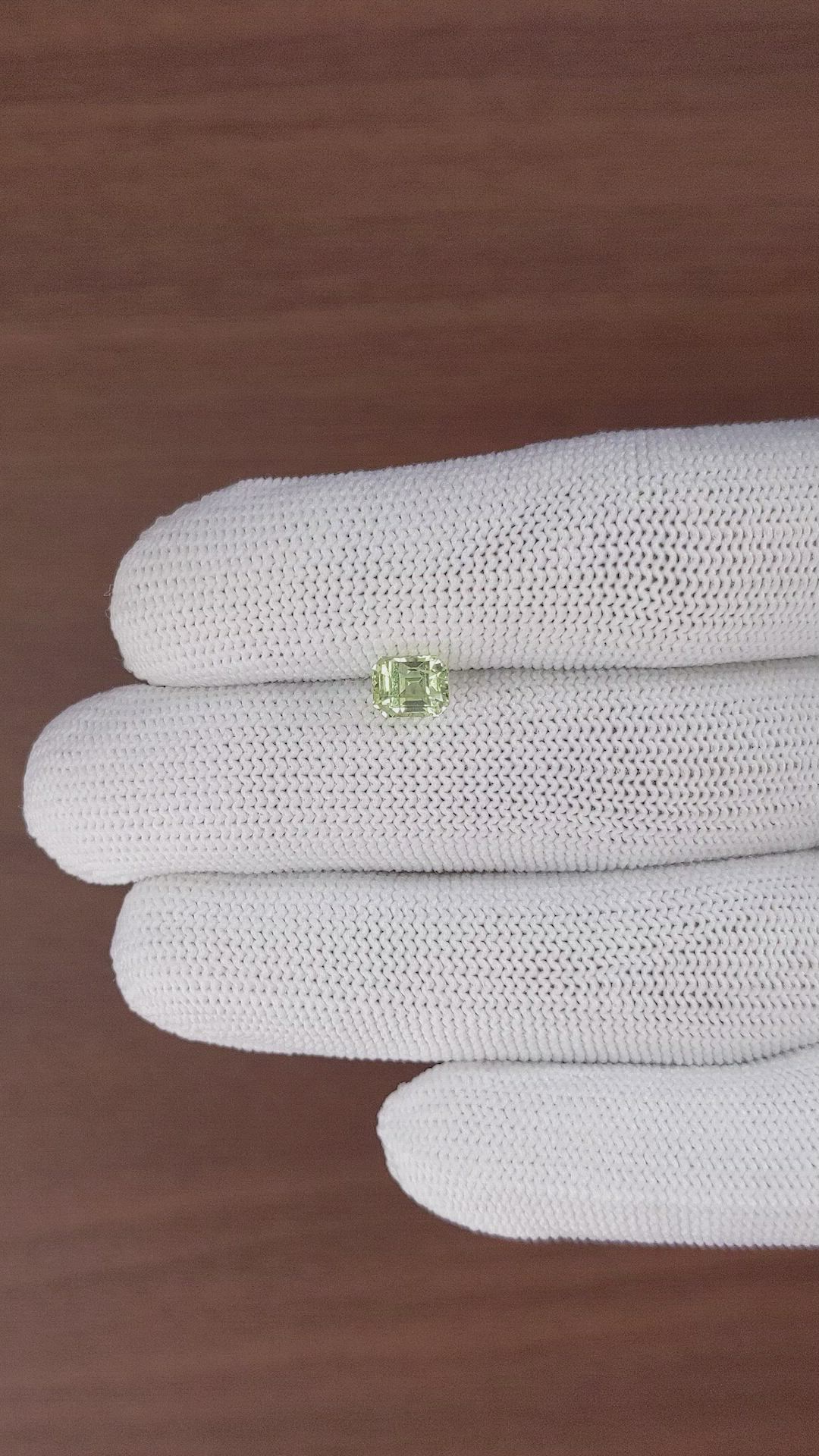 1.53 Ct. Green Grossular Garnet from Tanzania Size Video