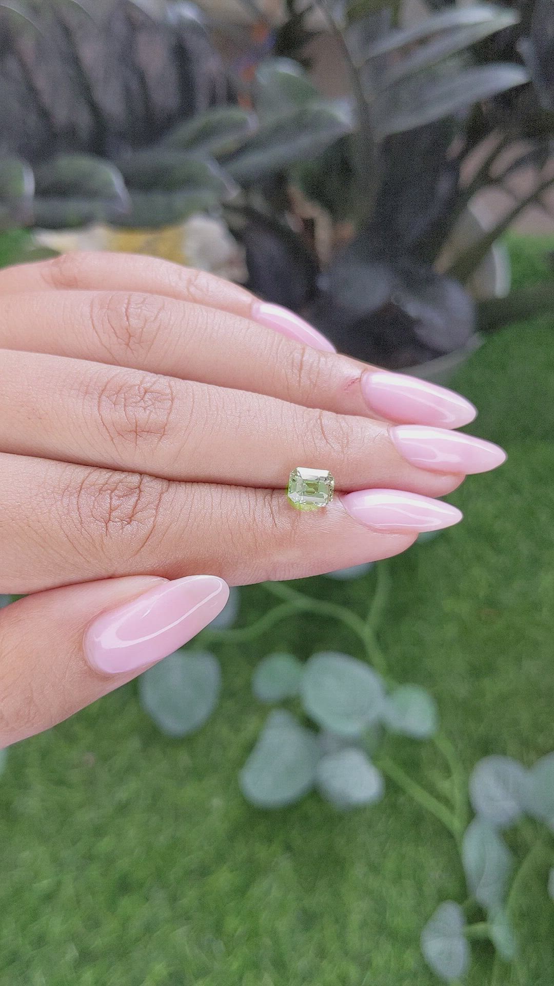 1.53 Ct. Green Grossular Garnet from Tanzania Size Video