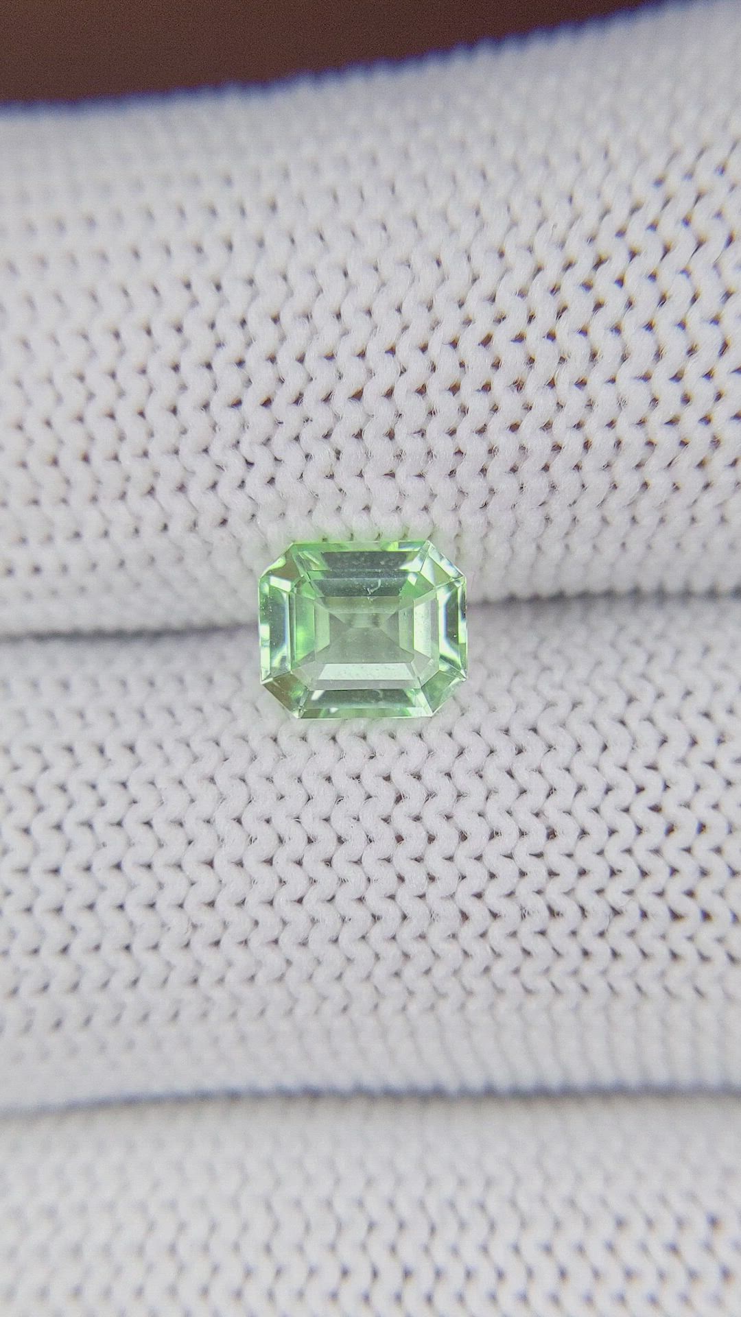 1.33 Ct. Green Grossular Garnet from Tanzania Size Video