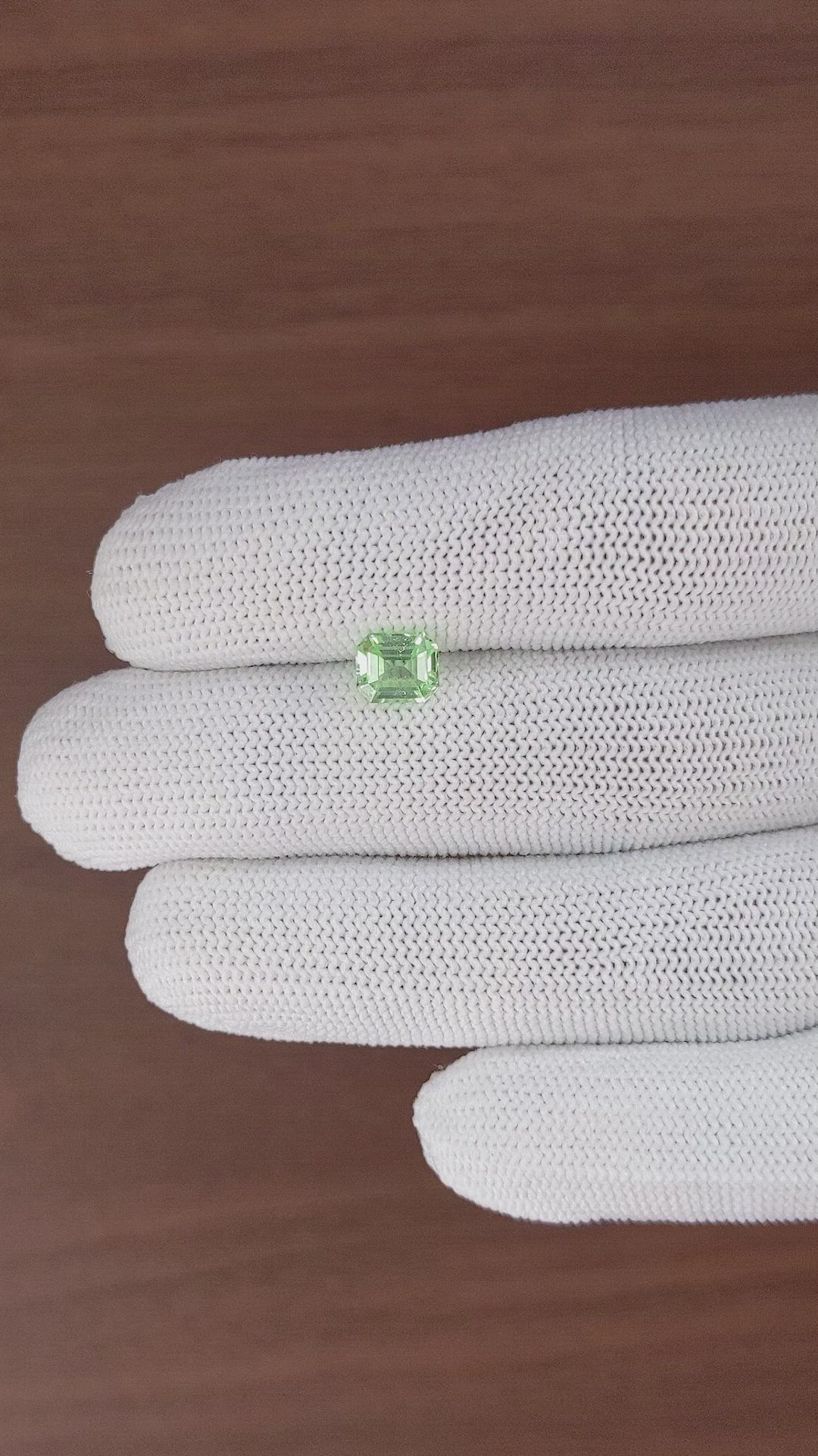 1.33 Ct. Green Grossular Garnet from Tanzania Size Video