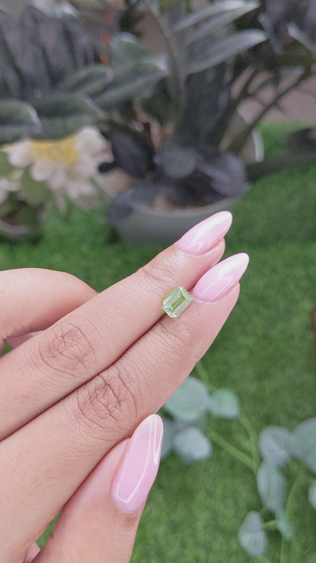1.02 Ct. Green Grossular Garnet from Tanzania Size Video
