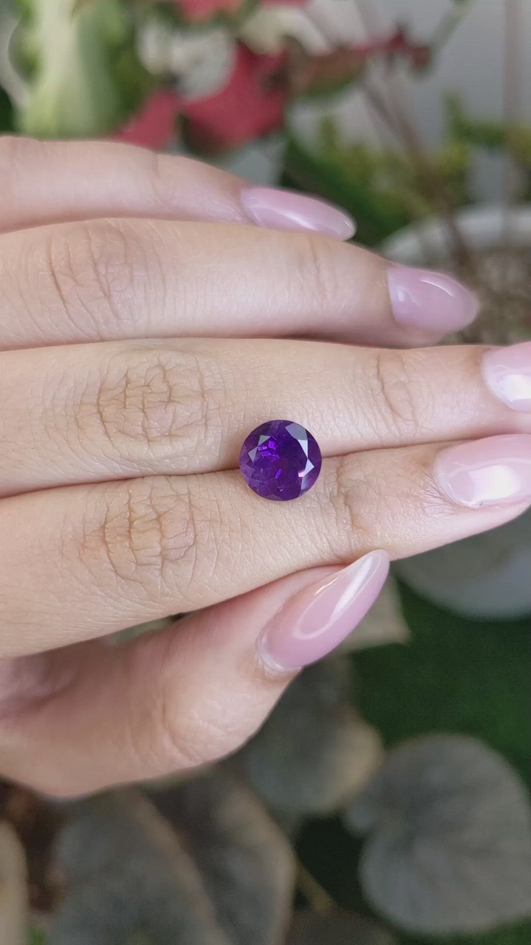 2.43 Ct. Purple Amethyst from Ceylon (Sri Lanka) Size Video