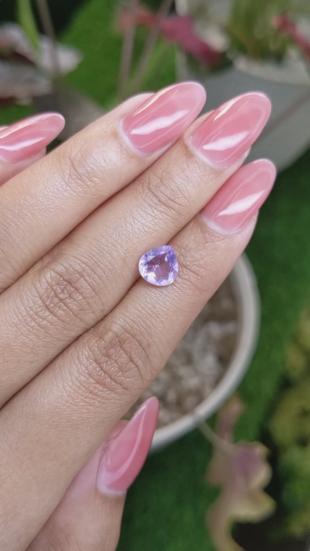 1.25 Ct. Purple Amethyst from Ceylon (Sri Lanka) Size Video