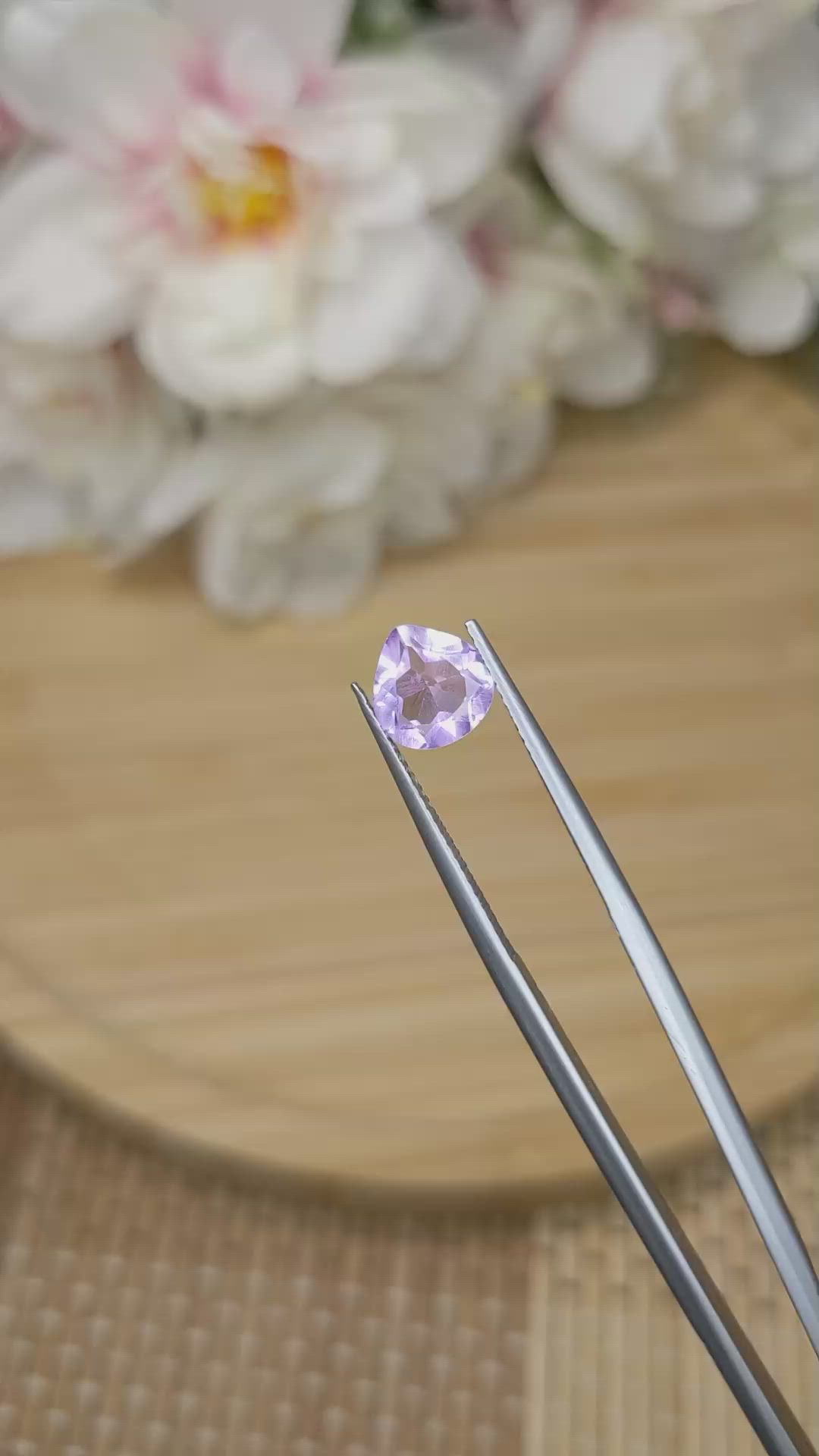 1.25 Ct. Purple Amethyst from Ceylon (Sri Lanka) Size Video