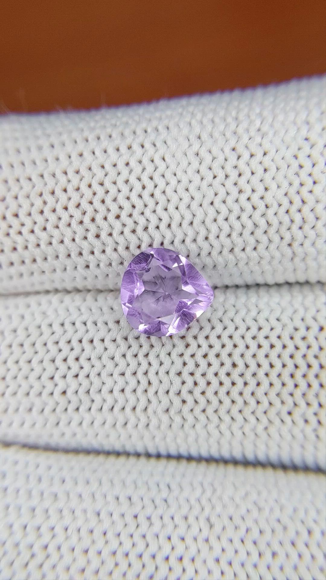 1.25 Ct. Purple Amethyst from Ceylon (Sri Lanka) Size Video