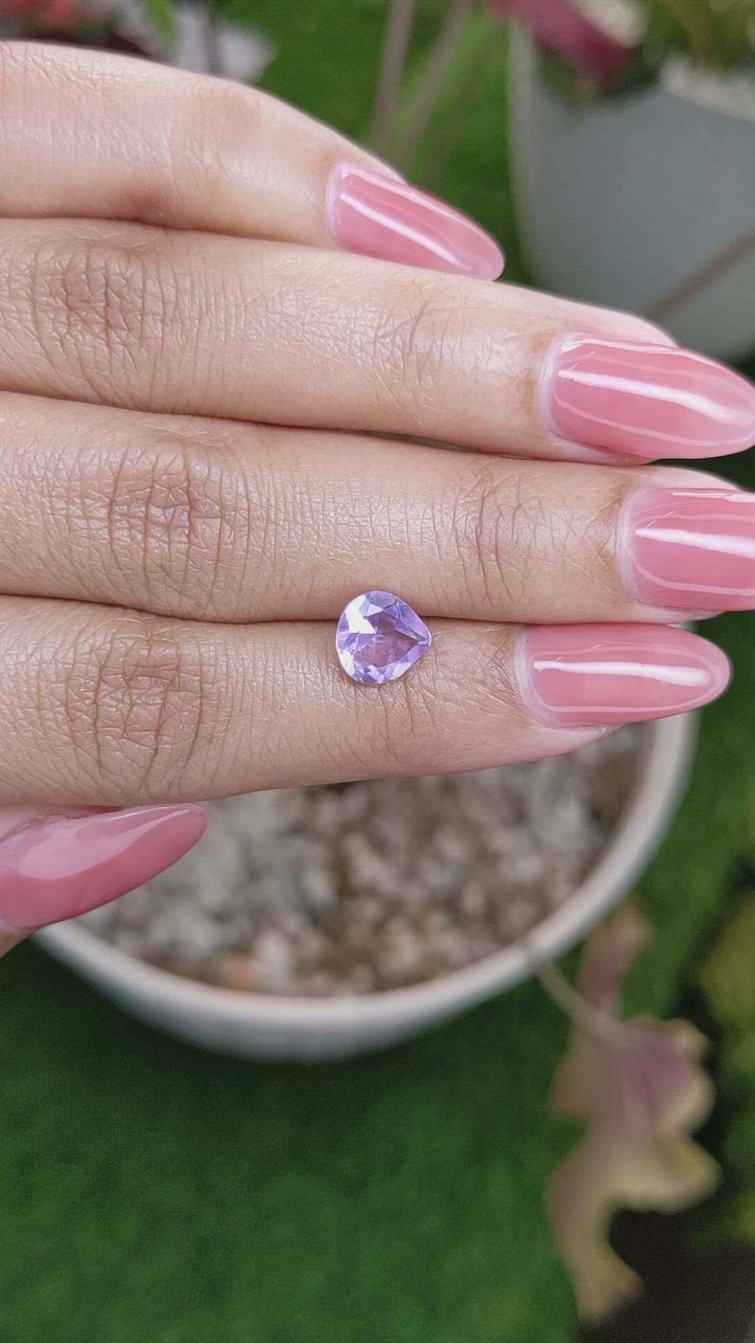 1.25 Ct. Purple Amethyst from Ceylon (Sri Lanka) Size Video