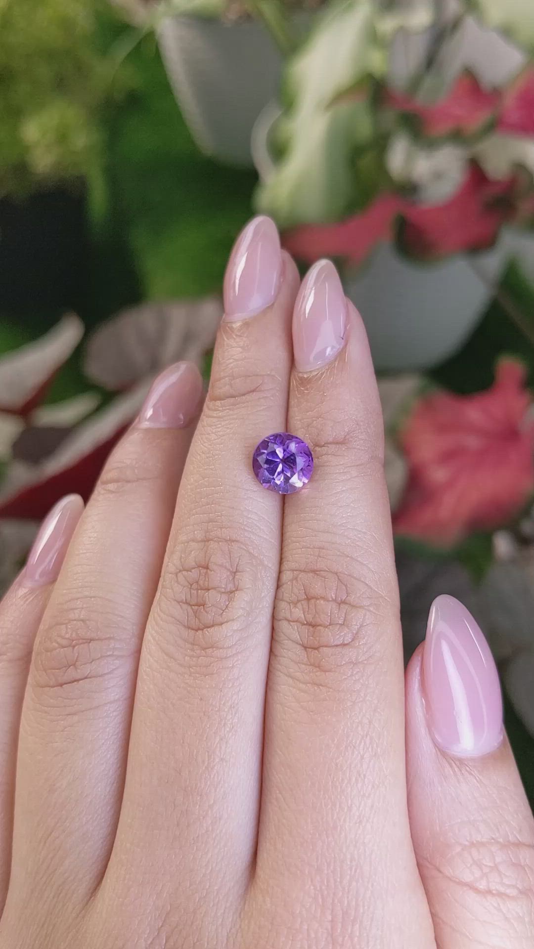 2.14 Ct. Purple Amethyst from Ceylon (Sri Lanka) Size Video