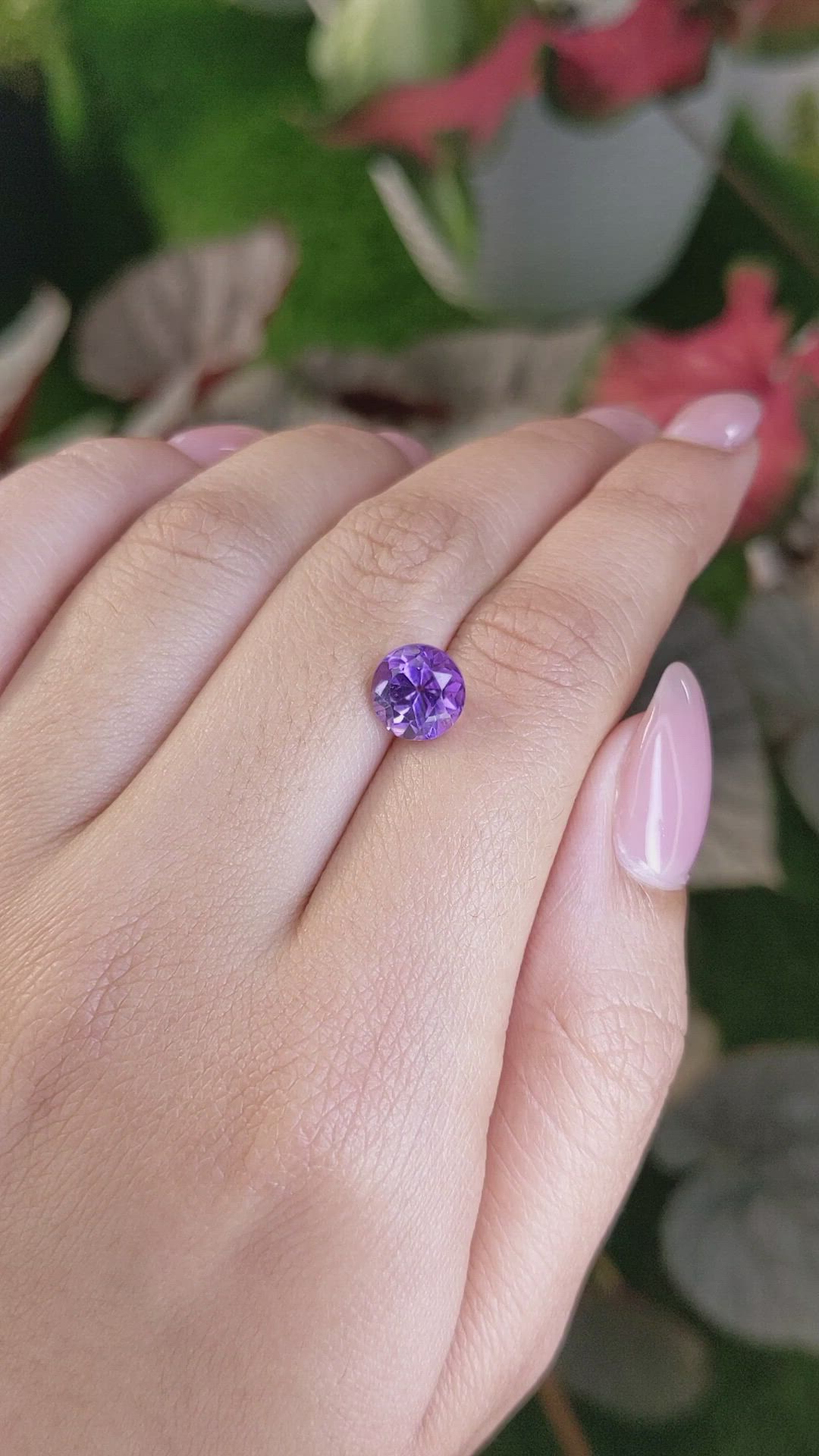 2.14 Ct. Purple Amethyst from Ceylon (Sri Lanka) Size Video