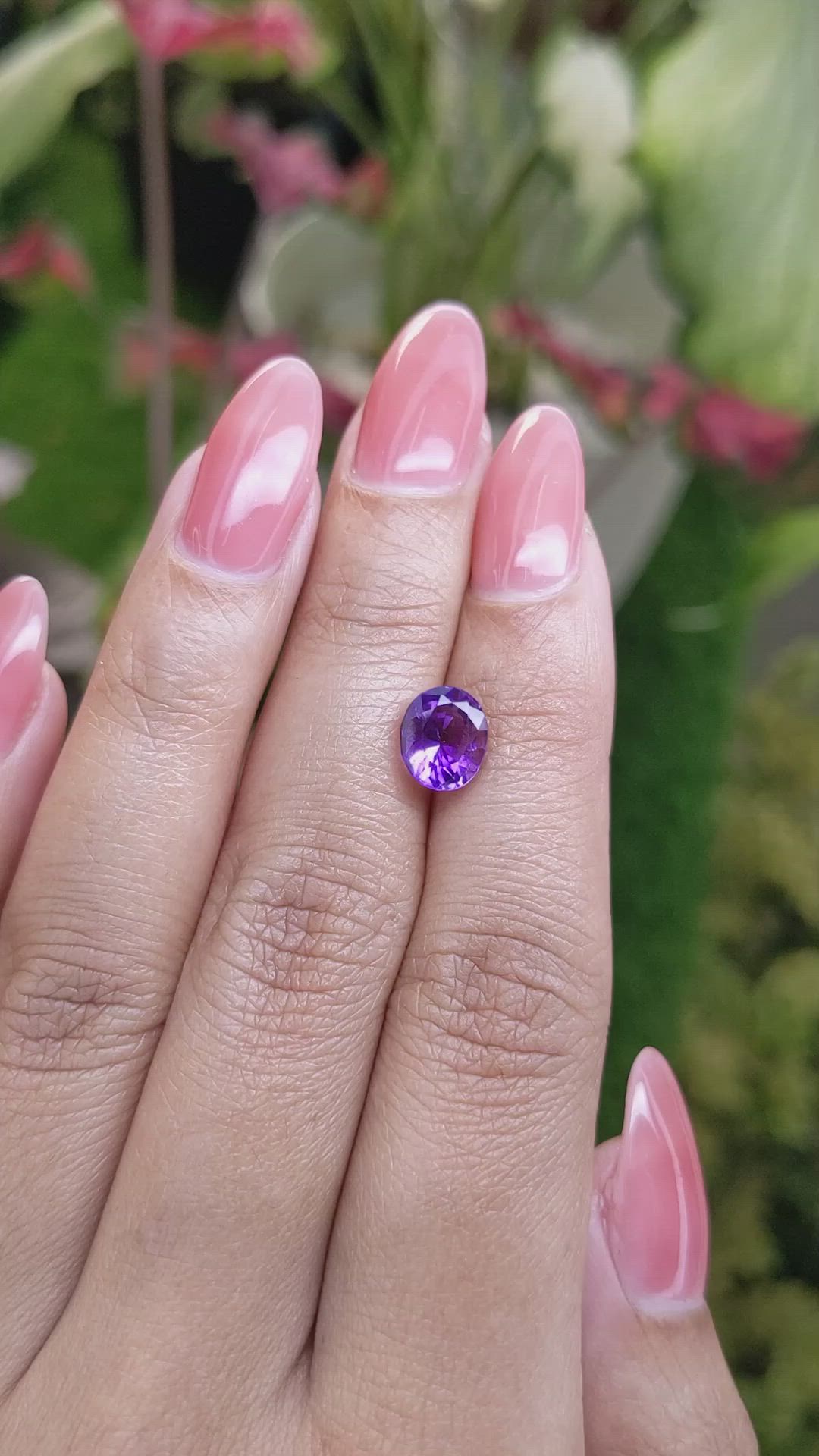 1.74 Ct. Purple Amethyst from Ceylon (Sri Lanka) Size Video