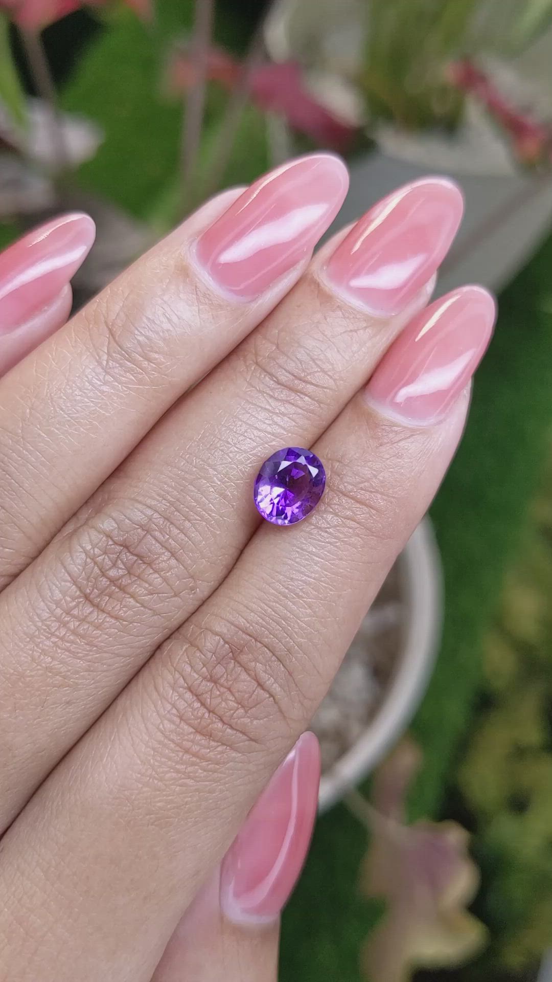 1.74 Ct. Purple Amethyst from Ceylon (Sri Lanka) Size Video