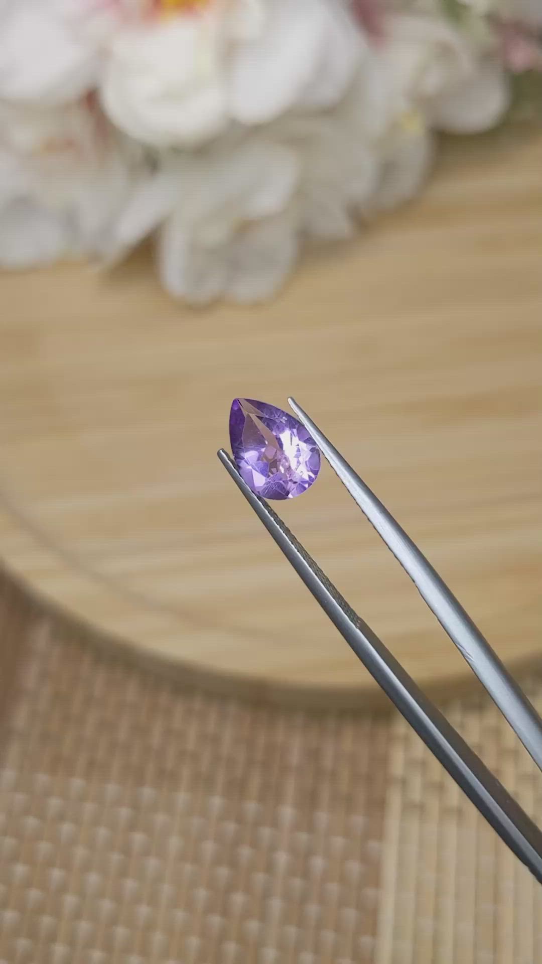 1.93 Ct. Purple Amethyst from Ceylon (Sri Lanka) Size Video
