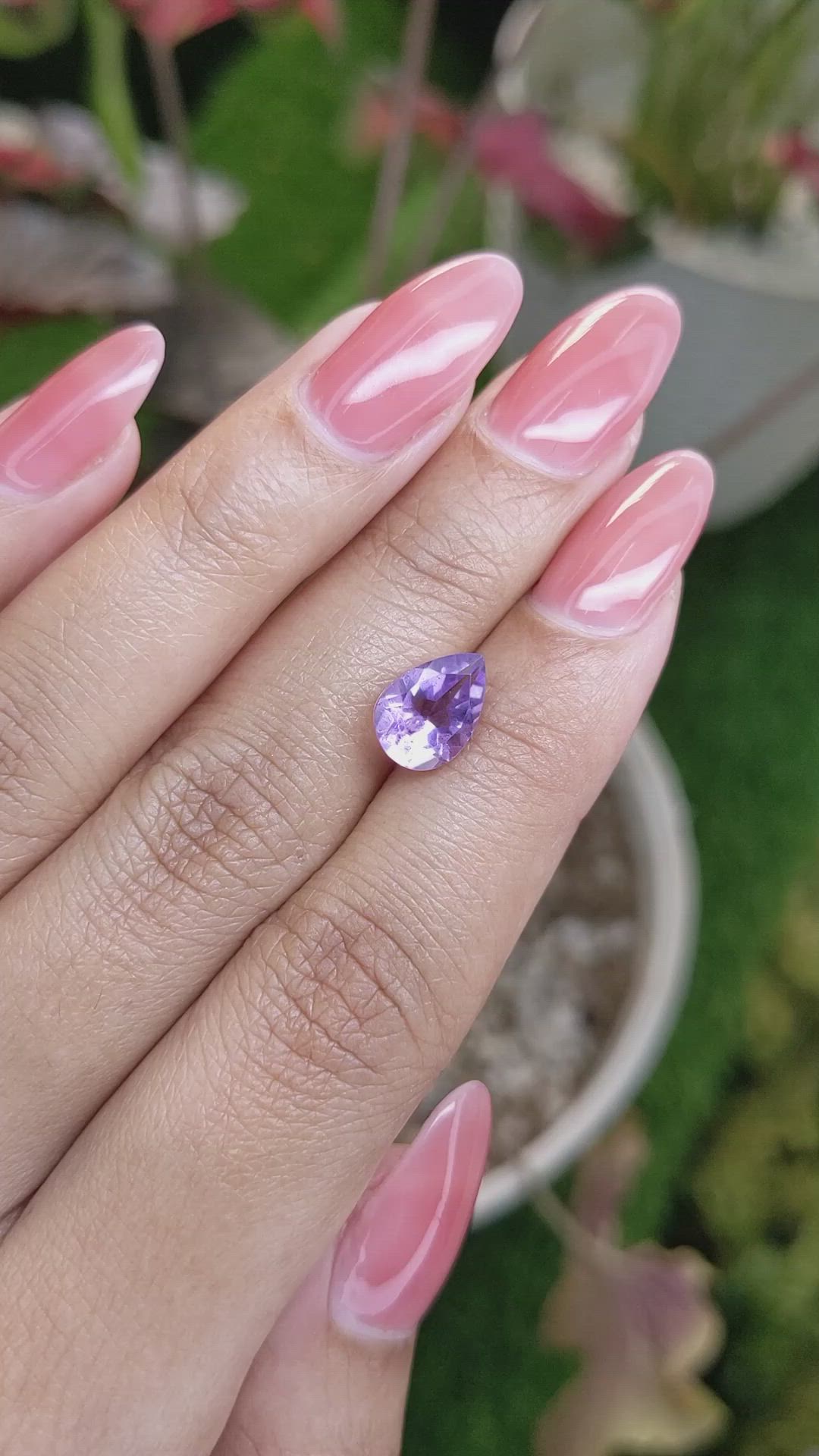 1.93 Ct. Purple Amethyst from Ceylon (Sri Lanka) Size Video