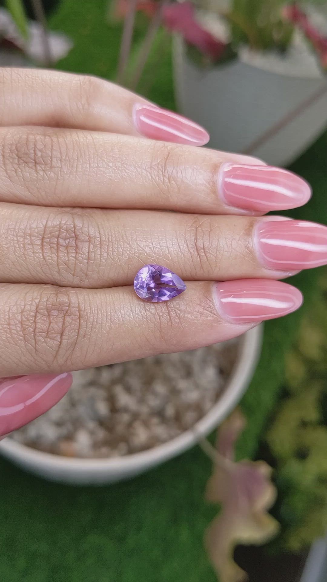 1.93 Ct. Purple Amethyst from Ceylon (Sri Lanka) Size Video