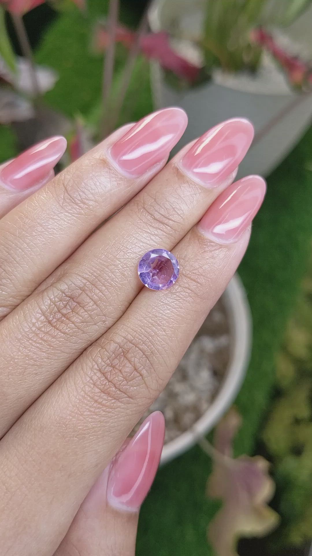 1.55 Ct. Purple Amethyst from Ceylon (Sri Lanka) Size Video