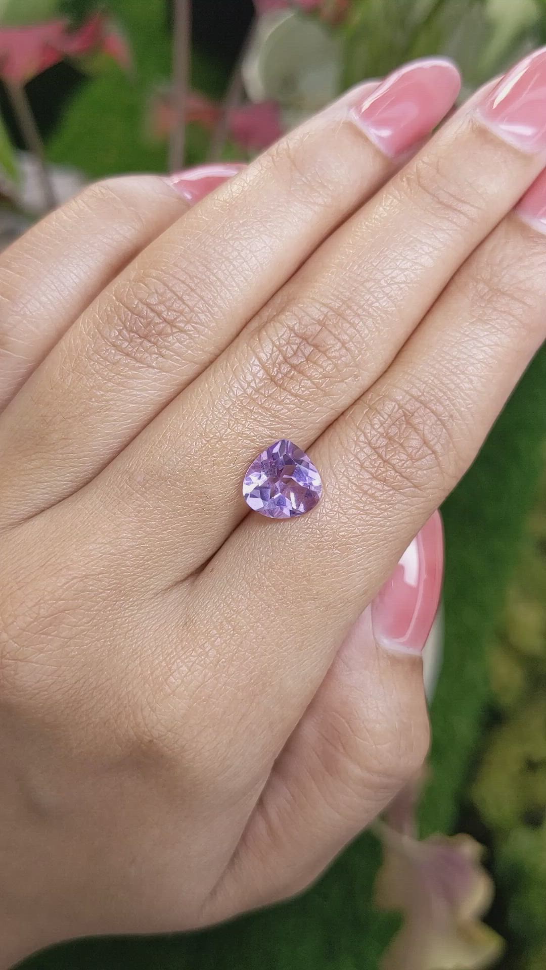 2.40 Ct. Purple Amethyst from Ceylon (Sri Lanka) Size Video