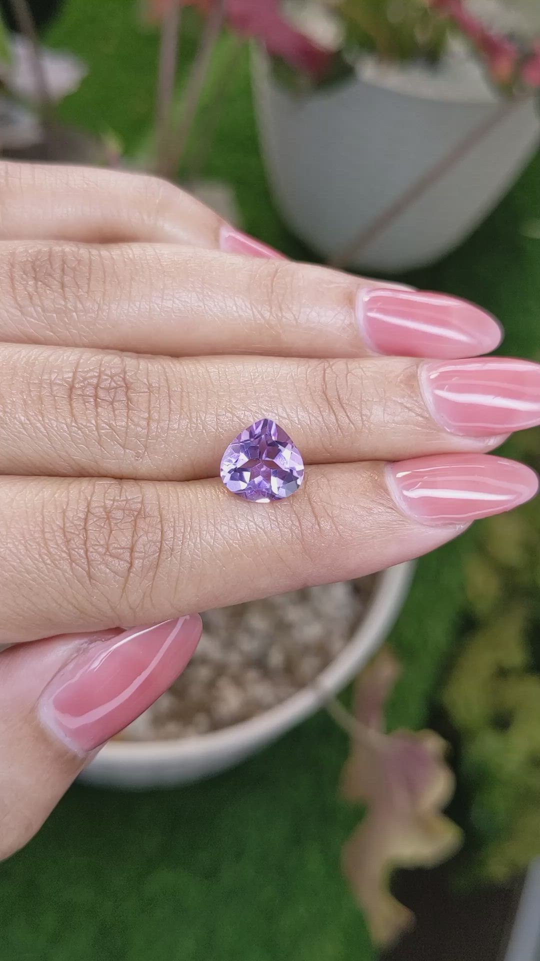 2.40 Ct. Purple Amethyst from Ceylon (Sri Lanka) Size Video