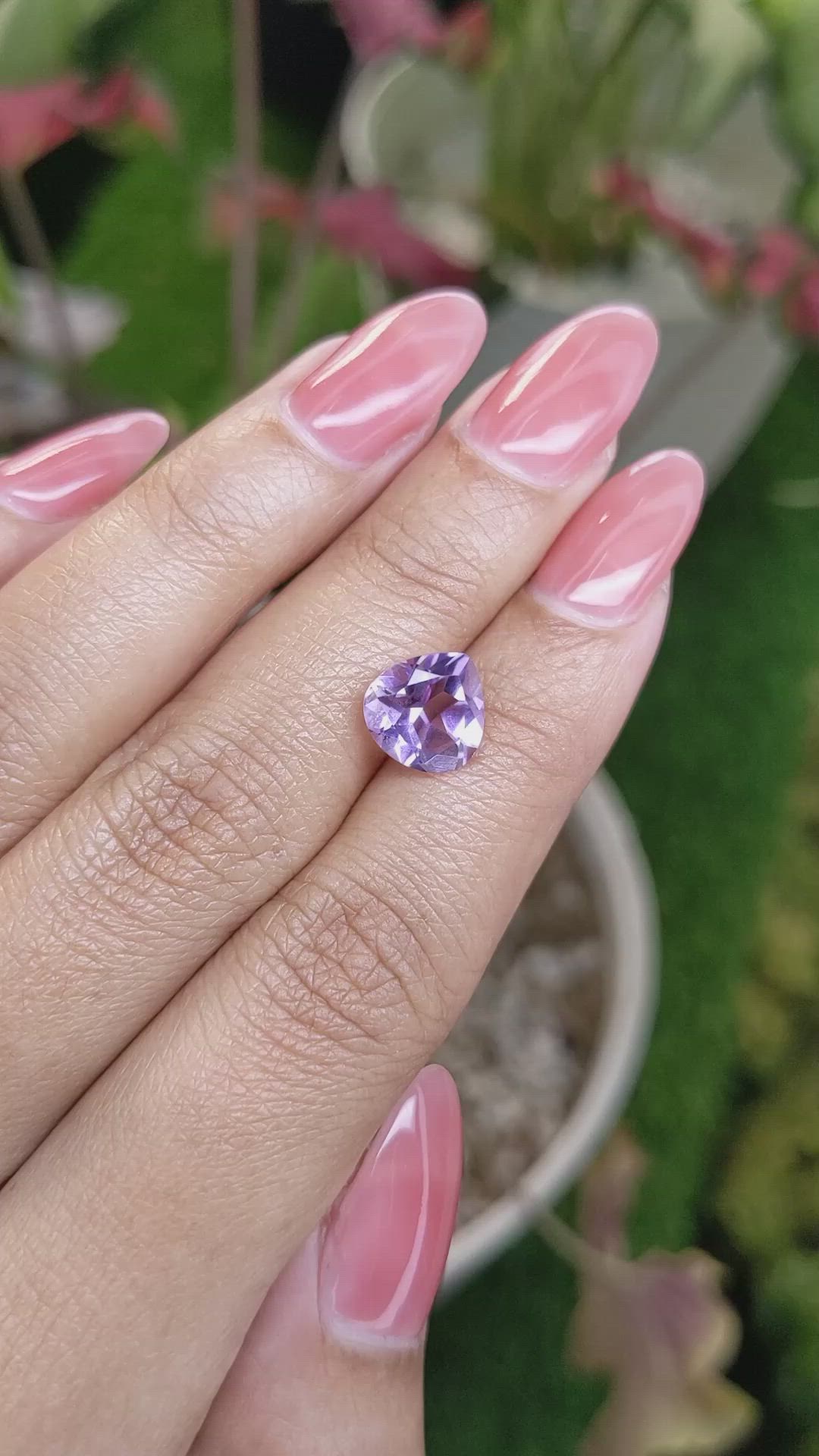 2.40 Ct. Purple Amethyst from Ceylon (Sri Lanka) Size Video