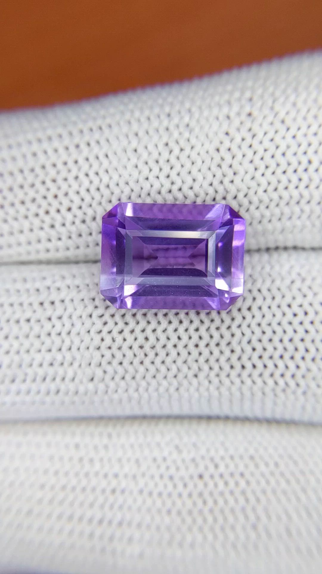 6.36 Ct. Purple Amethyst from Ceylon (Sri Lanka) Size Video