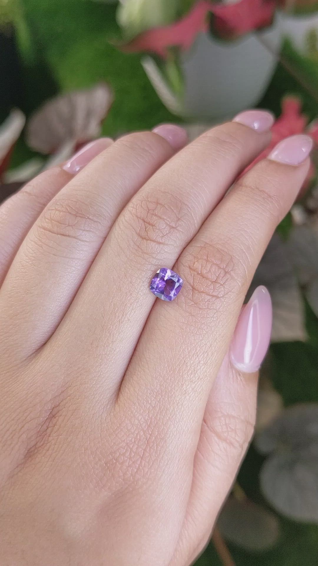 0.95 Ct. Purple Amethyst from Ceylon (Sri Lanka) Size Video