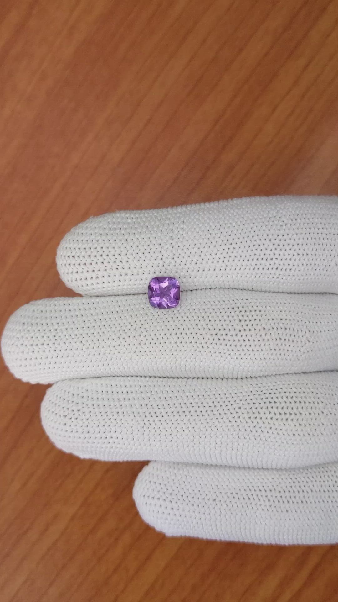 0.95 Ct. Purple Amethyst from Ceylon (Sri Lanka) Size Video