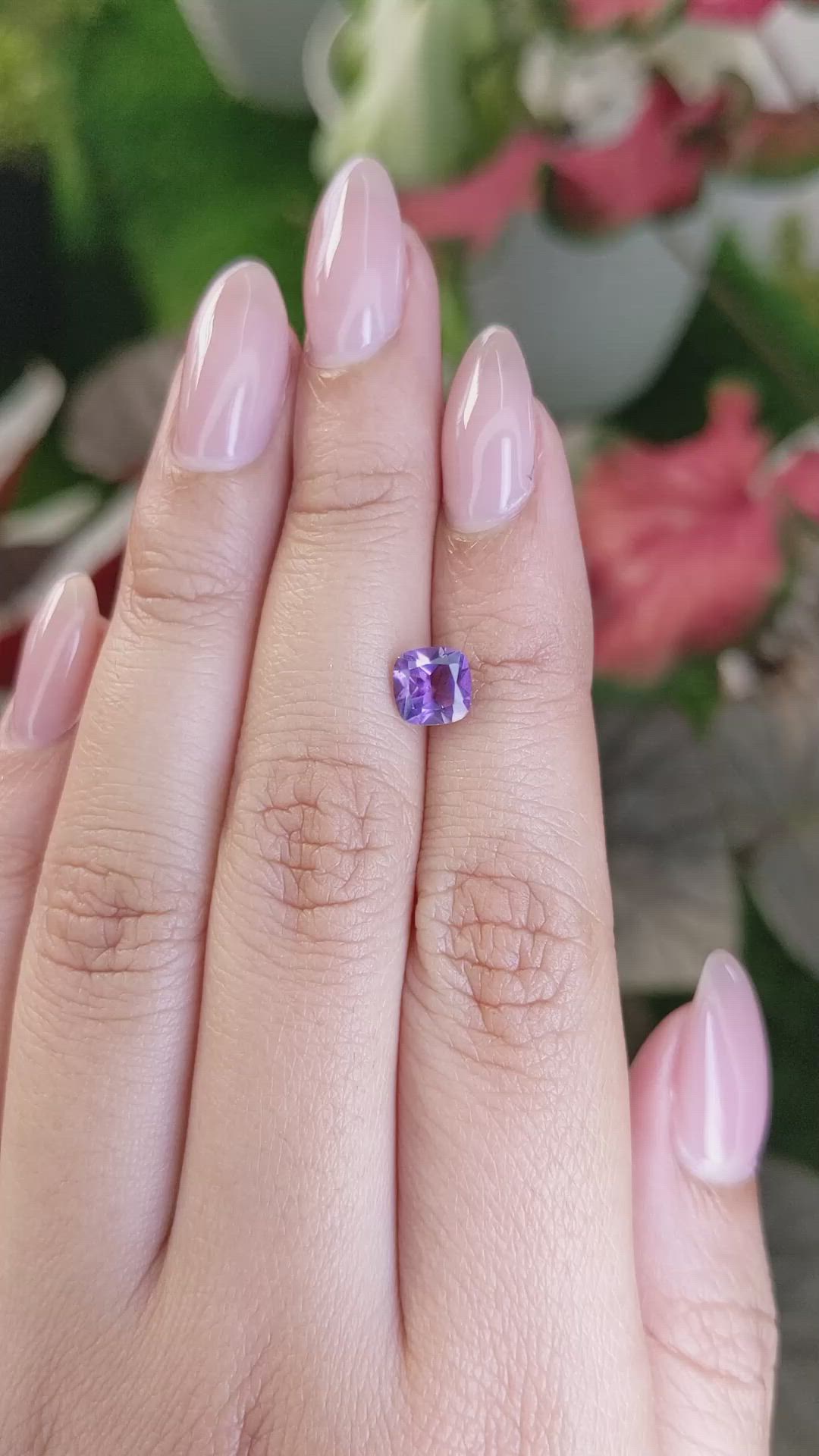0.95 Ct. Purple Amethyst from Ceylon (Sri Lanka) Size Video