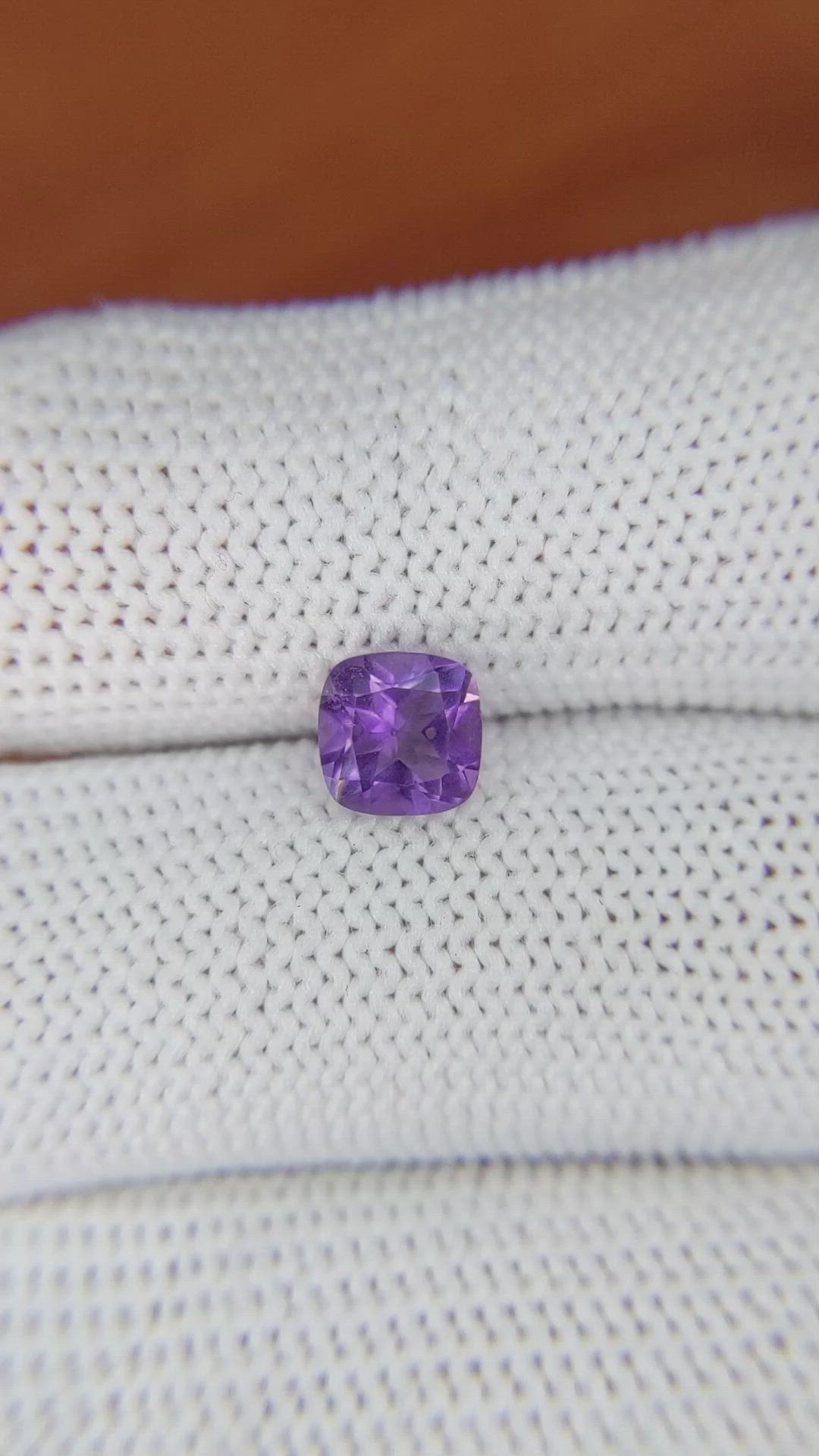 0.95 Ct. Purple Amethyst from Ceylon (Sri Lanka) Size Video