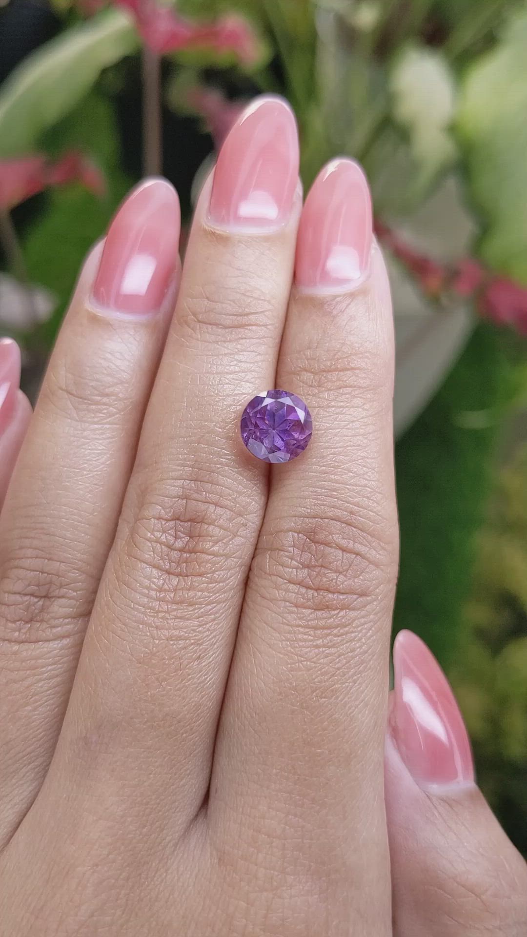 2.31 Ct. Purple Amethyst from Ceylon (Sri Lanka) Size Video