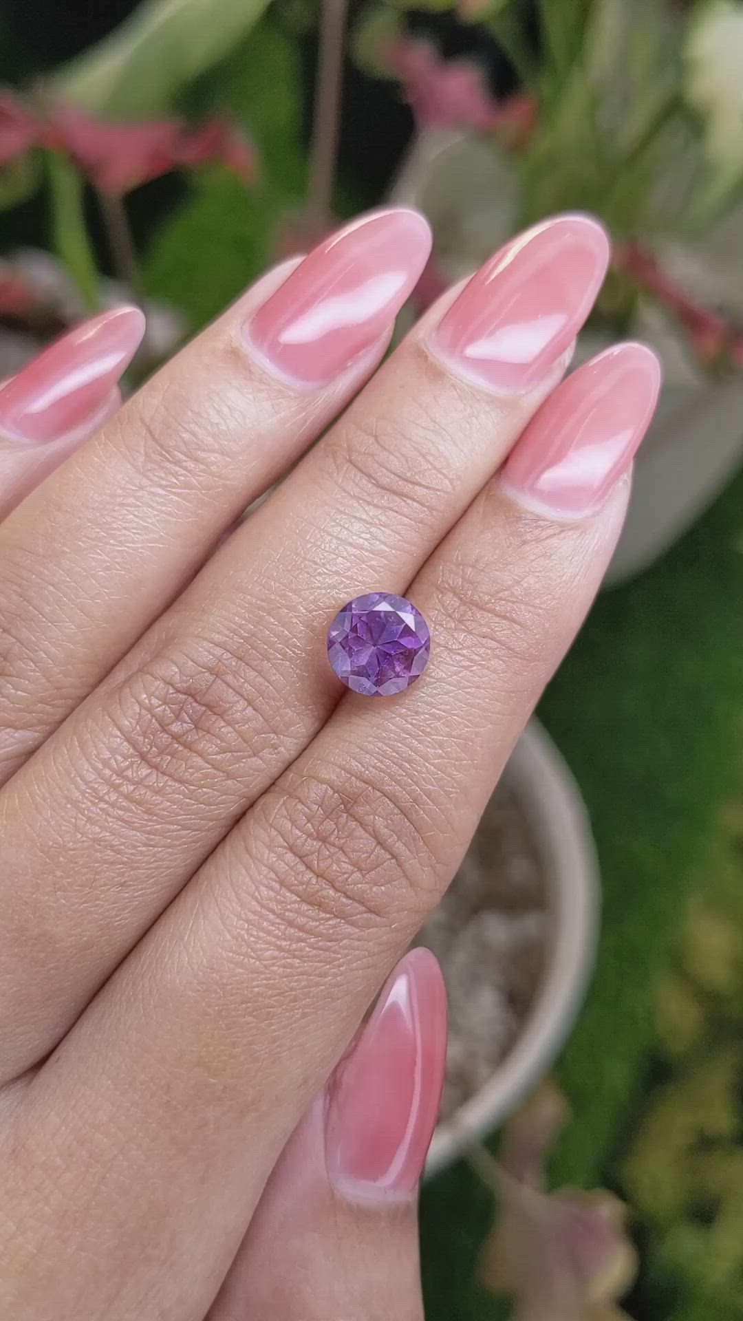 2.31 Ct. Purple Amethyst from Ceylon (Sri Lanka) Size Video