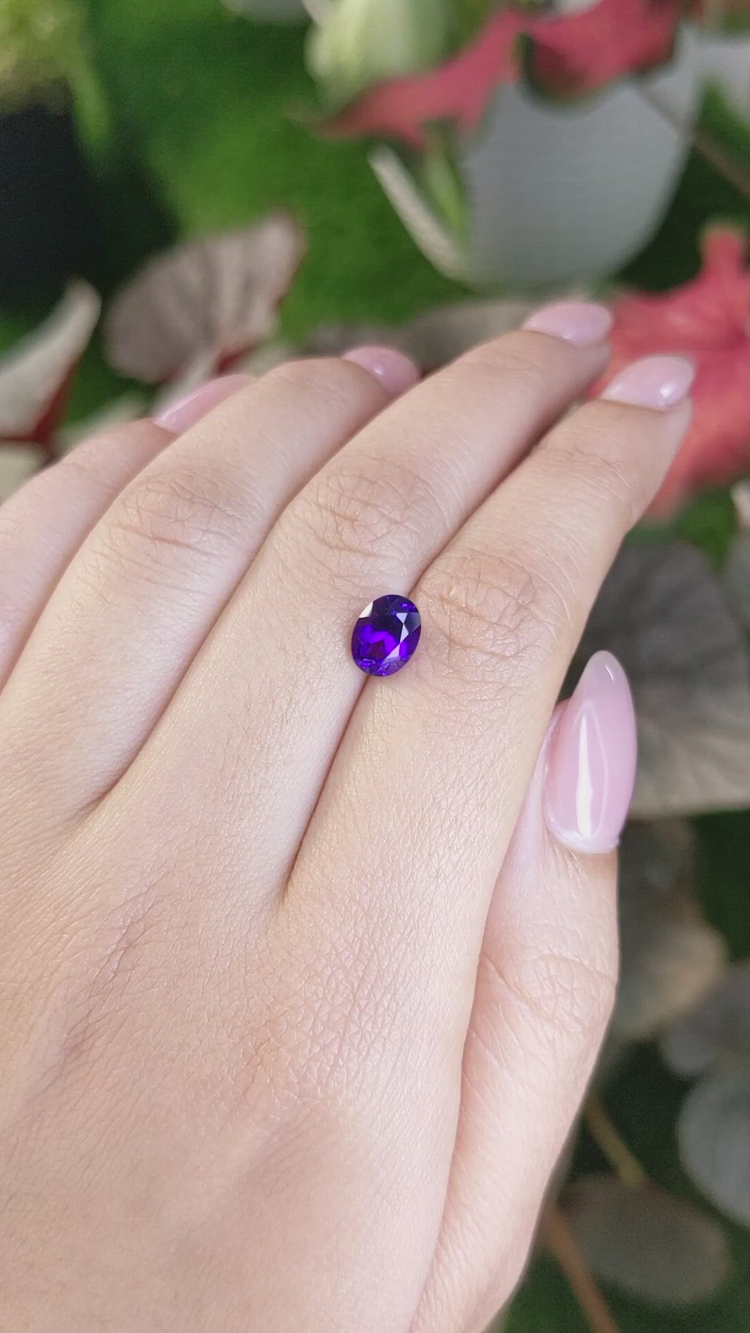 1.43 Ct. Purple Amethyst from Ceylon (Sri Lanka) Size Video
