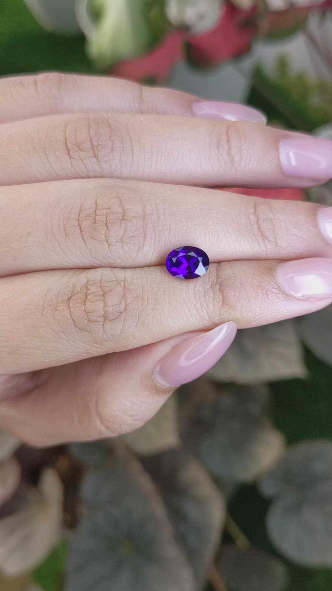 1.43 Ct. Purple Amethyst from Ceylon (Sri Lanka) Size Video