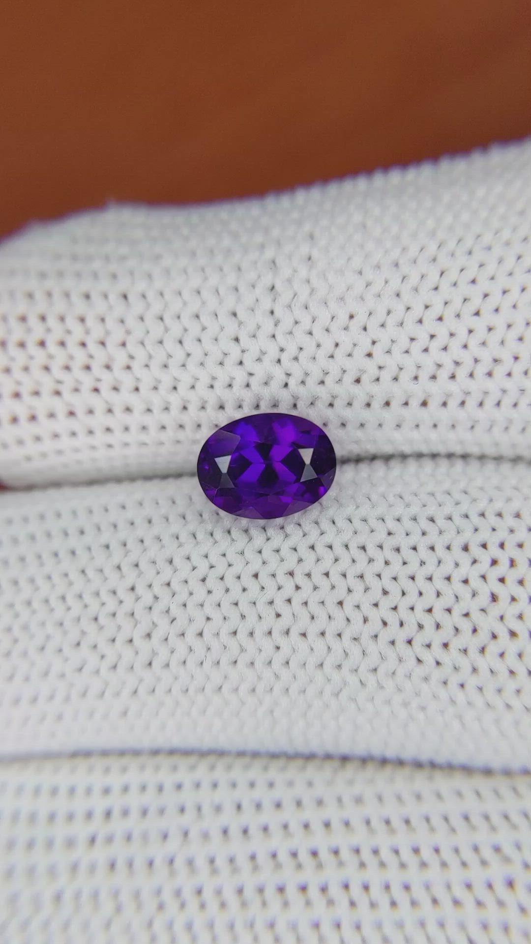 1.43 Ct. Purple Amethyst from Ceylon (Sri Lanka) Size Video