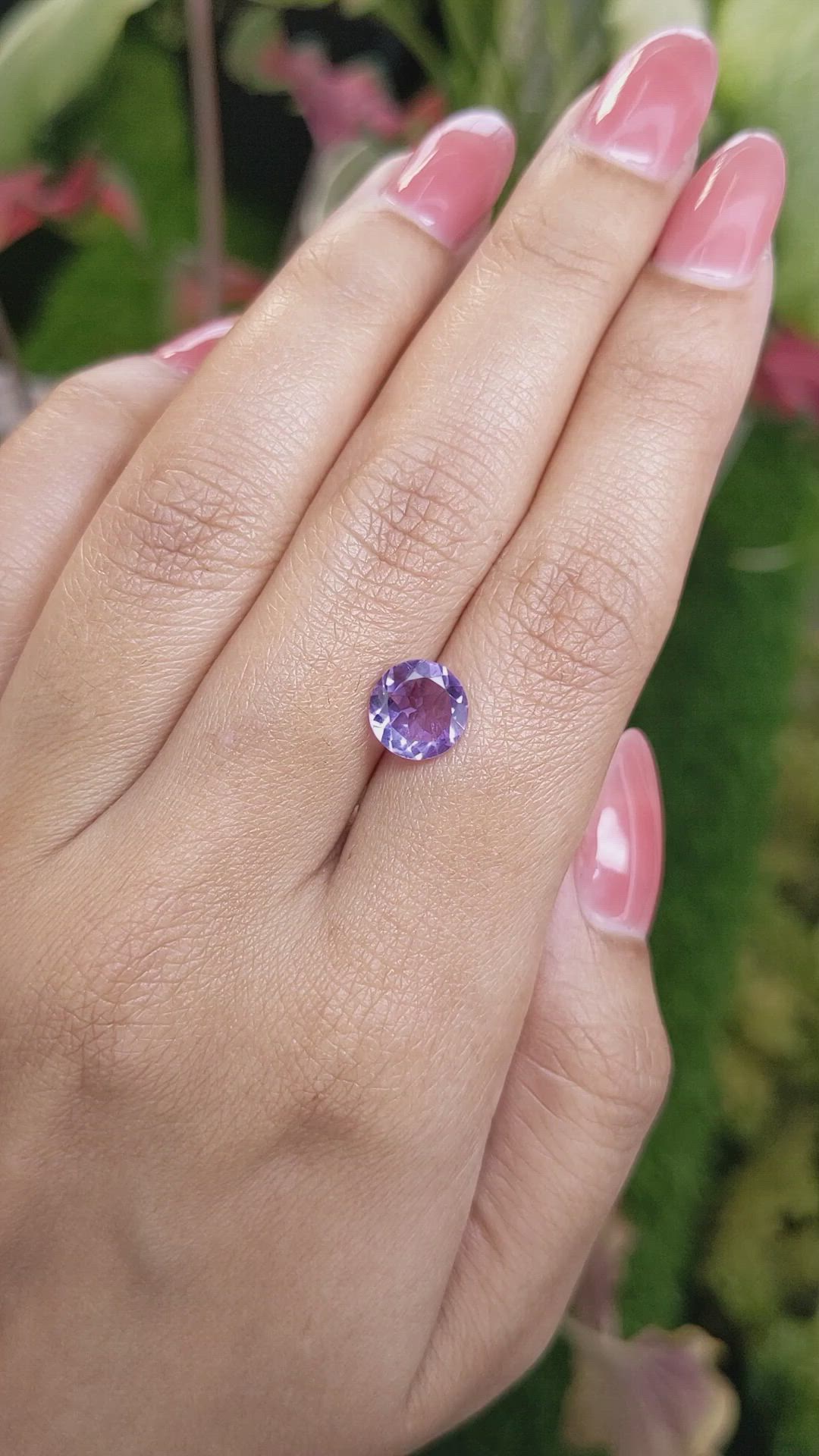 1.55 Ct. Purple Amethyst from Ceylon (Sri Lanka) Size Video