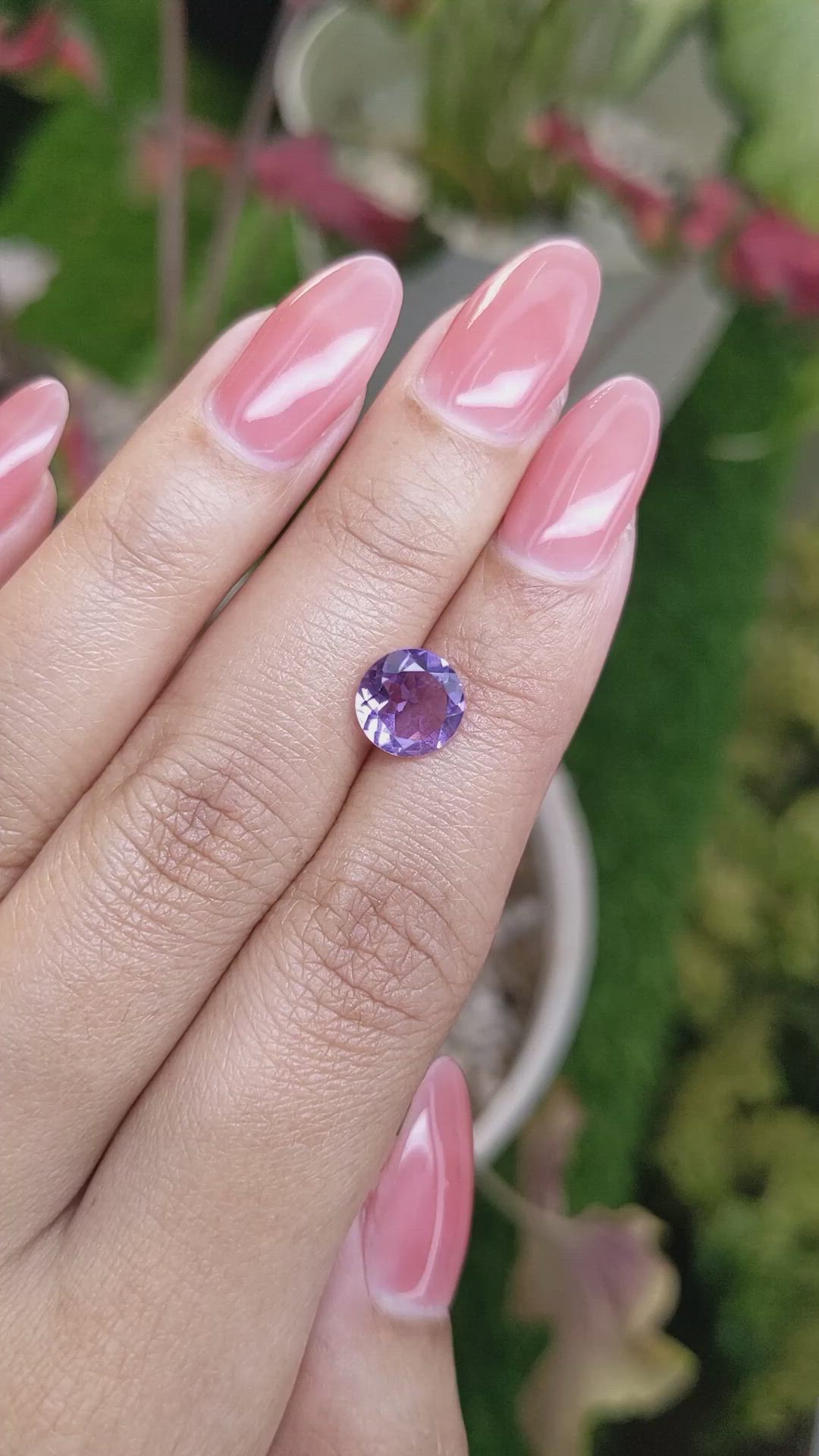 1.55 Ct. Purple Amethyst from Ceylon (Sri Lanka) Size Video
