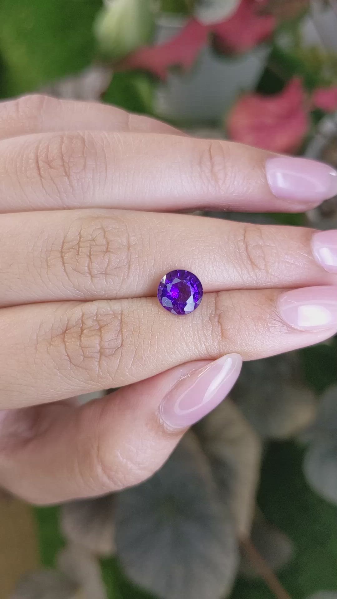 1.72 Ct. Purple Amethyst from Ceylon (Sri Lanka) Size Video
