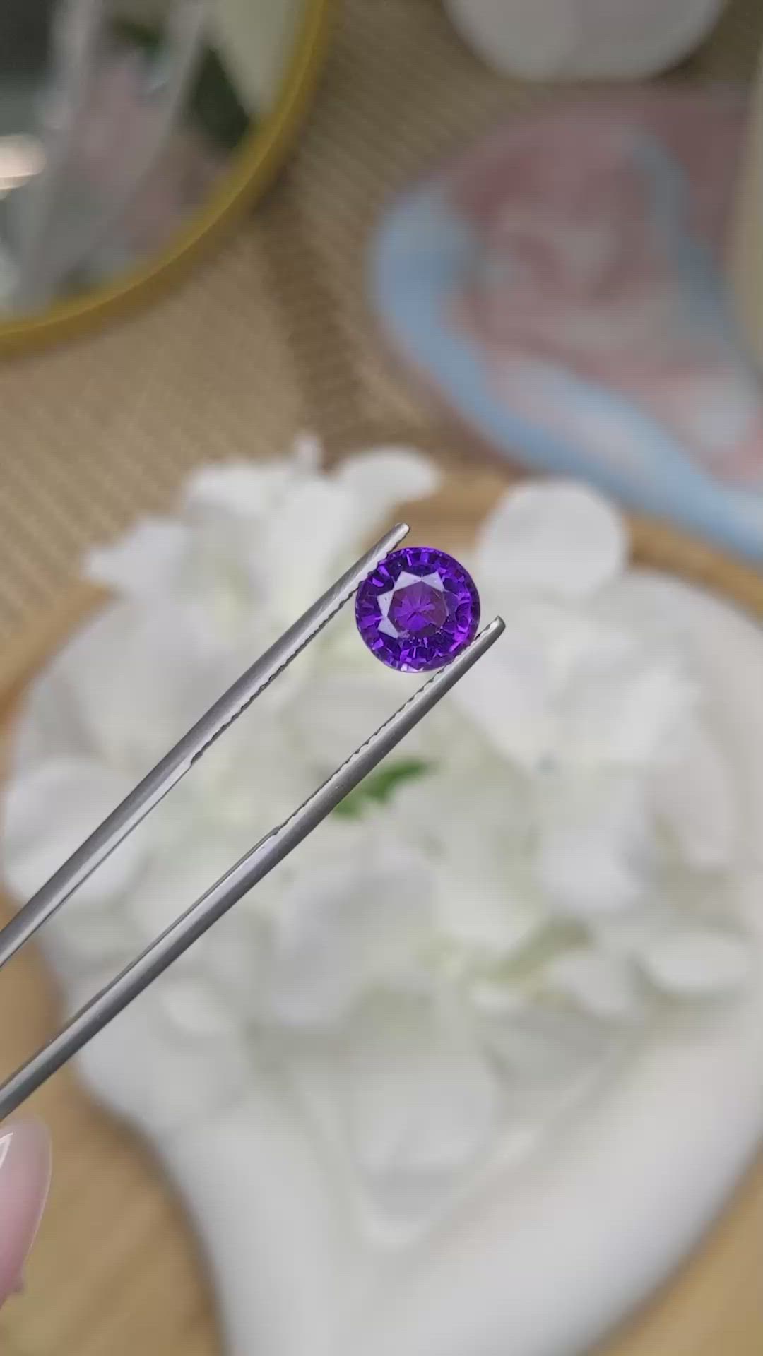 1.72 Ct. Purple Amethyst from Ceylon (Sri Lanka) Size Video