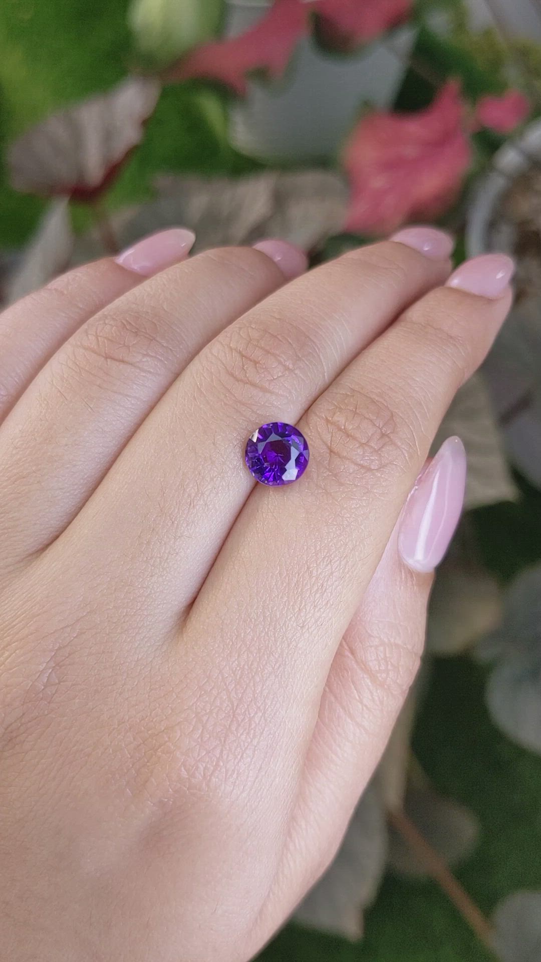 1.72 Ct. Purple Amethyst from Ceylon (Sri Lanka) Size Video