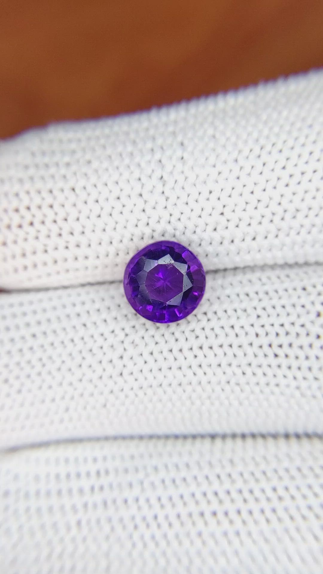 1.72 Ct. Purple Amethyst from Ceylon (Sri Lanka) Size Video