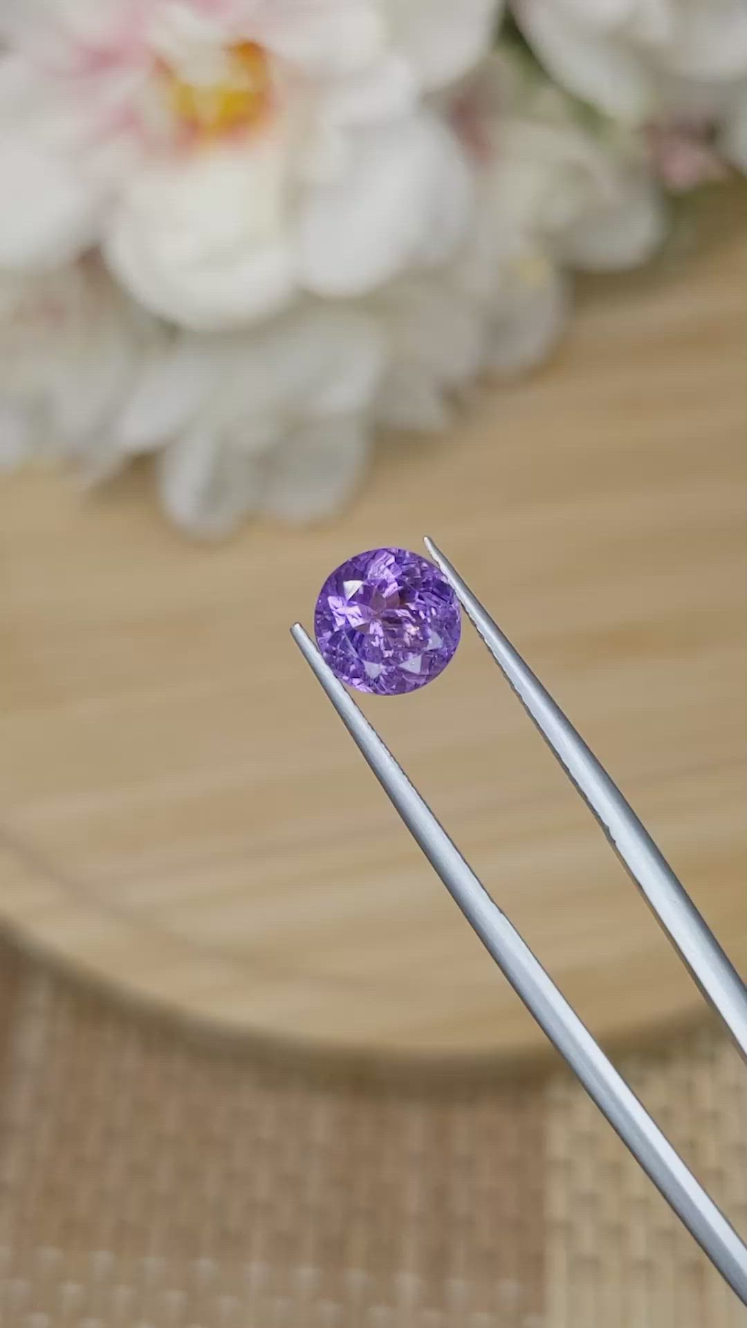 2.41 Ct. Purple Amethyst from Ceylon (Sri Lanka) Size Video