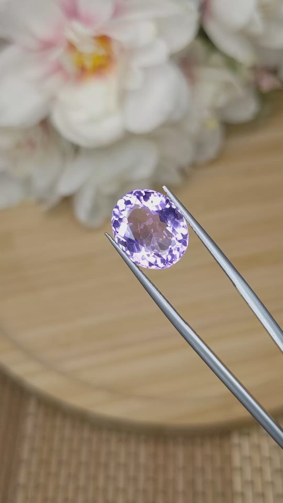 6.34 Ct. Purple Amethyst from Ceylon (Sri Lanka) Size Video