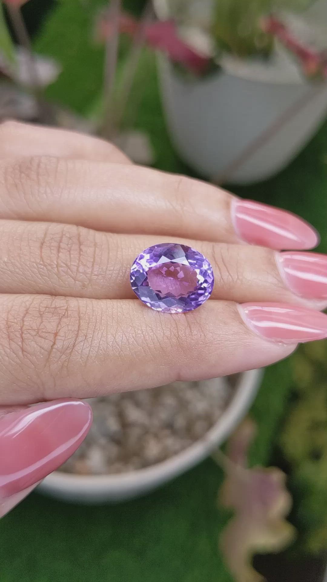 6.34 Ct. Purple Amethyst from Ceylon (Sri Lanka) Size Video