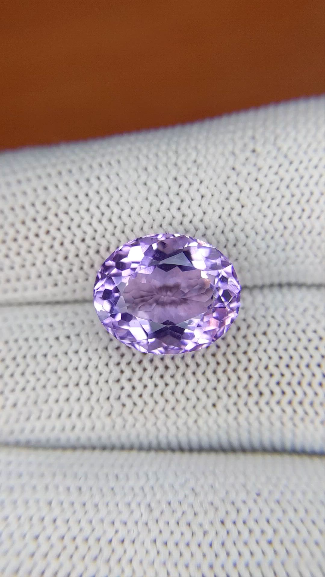 6.34 Ct. Purple Amethyst from Ceylon (Sri Lanka) Size Video