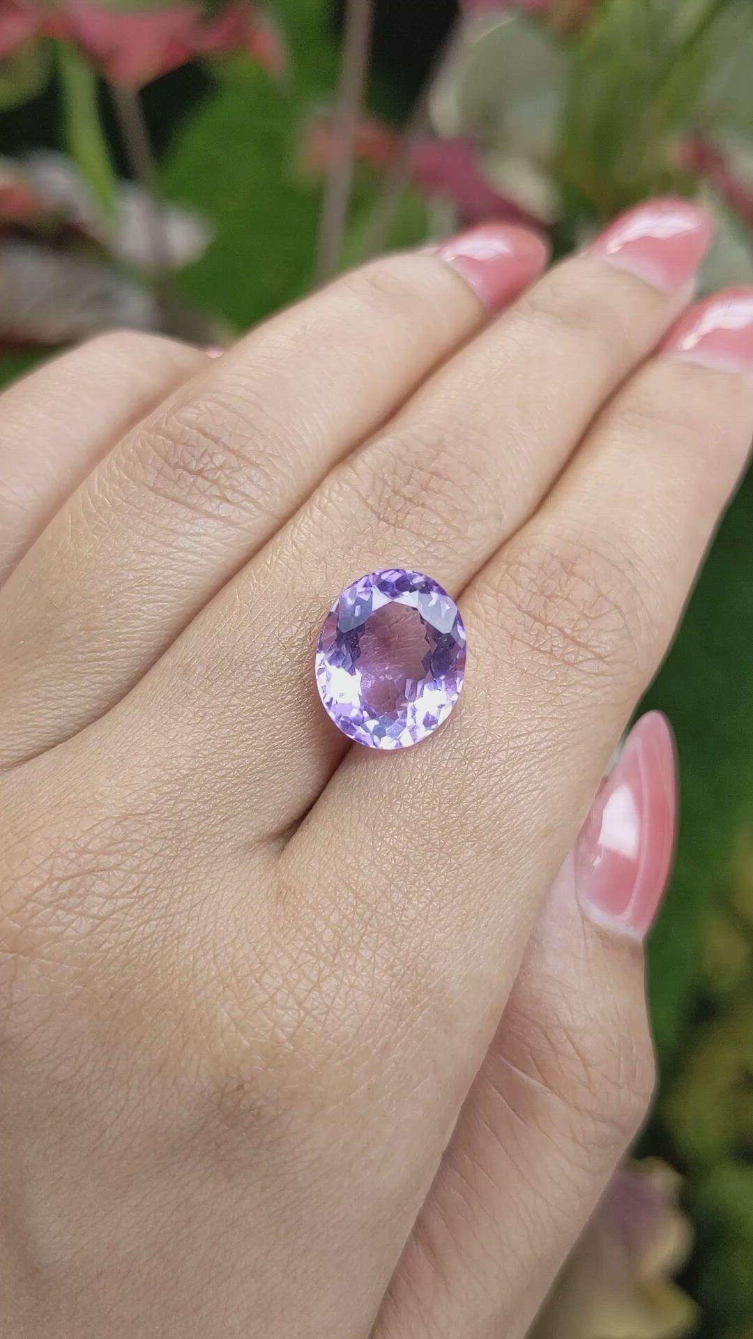 6.34 Ct. Purple Amethyst from Ceylon (Sri Lanka) Size Video