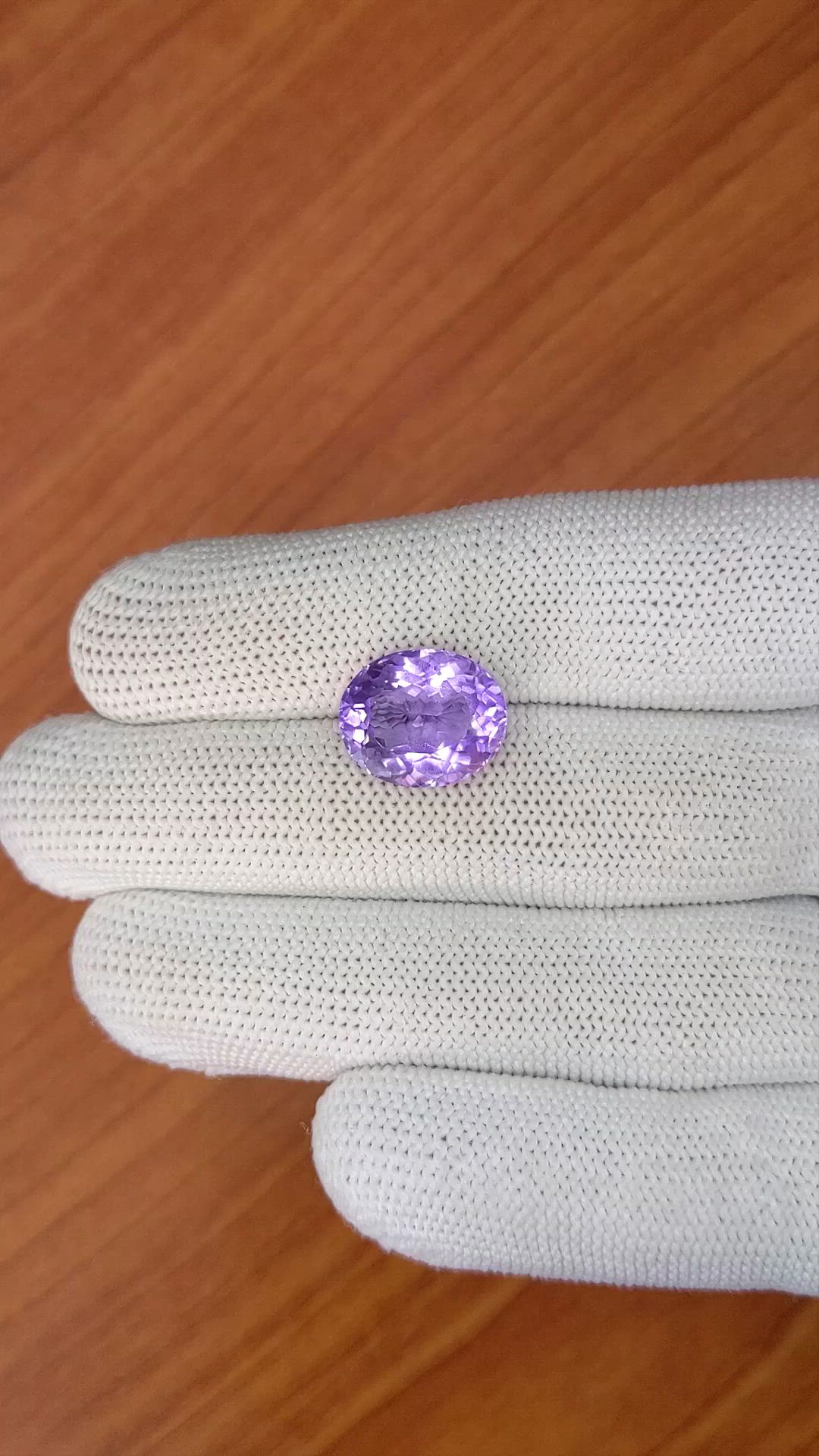 6.34 Ct. Purple Amethyst from Ceylon (Sri Lanka) Size Video