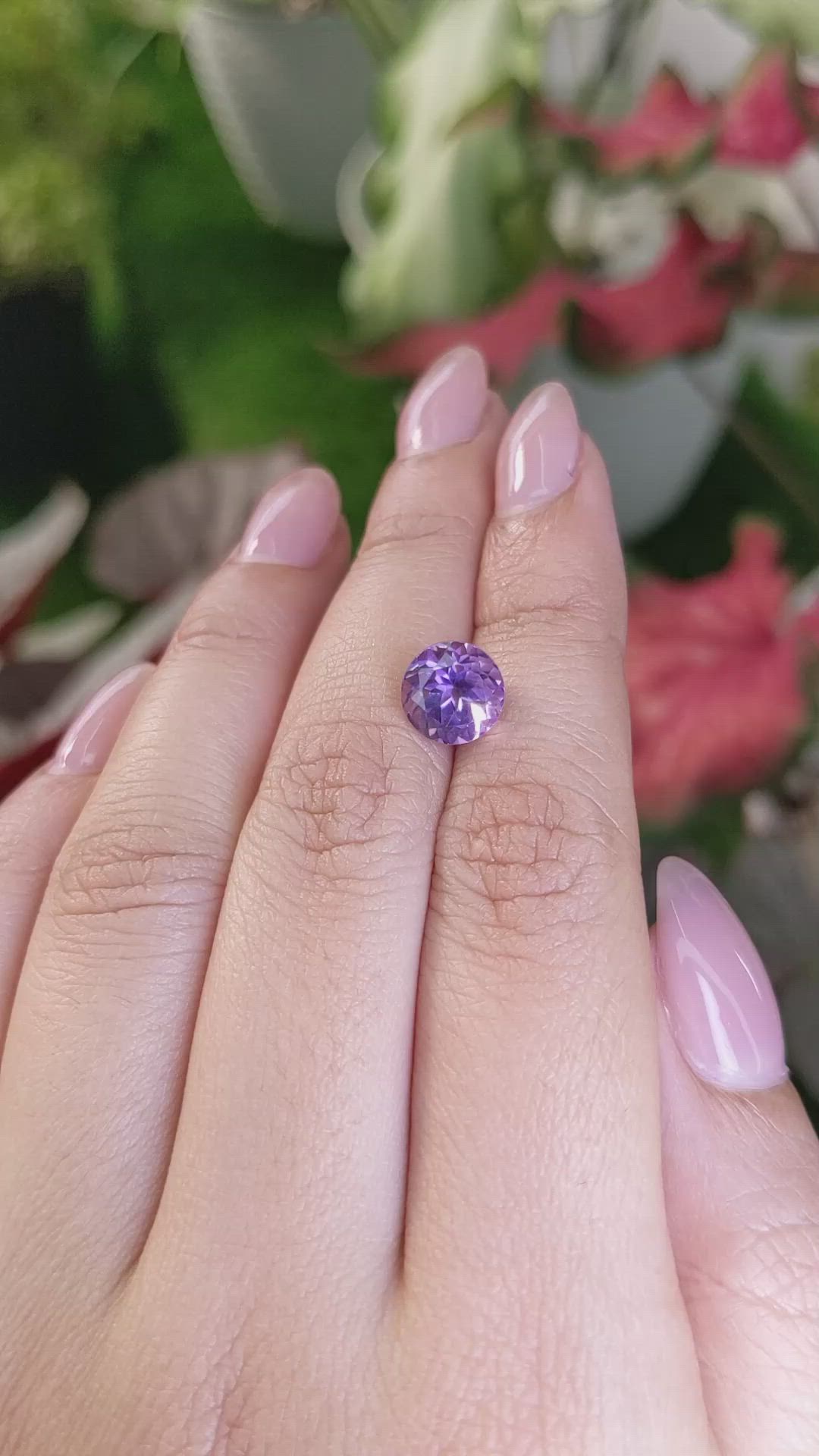 2.44 Ct. Purple Amethyst from Ceylon (Sri Lanka) Size Video