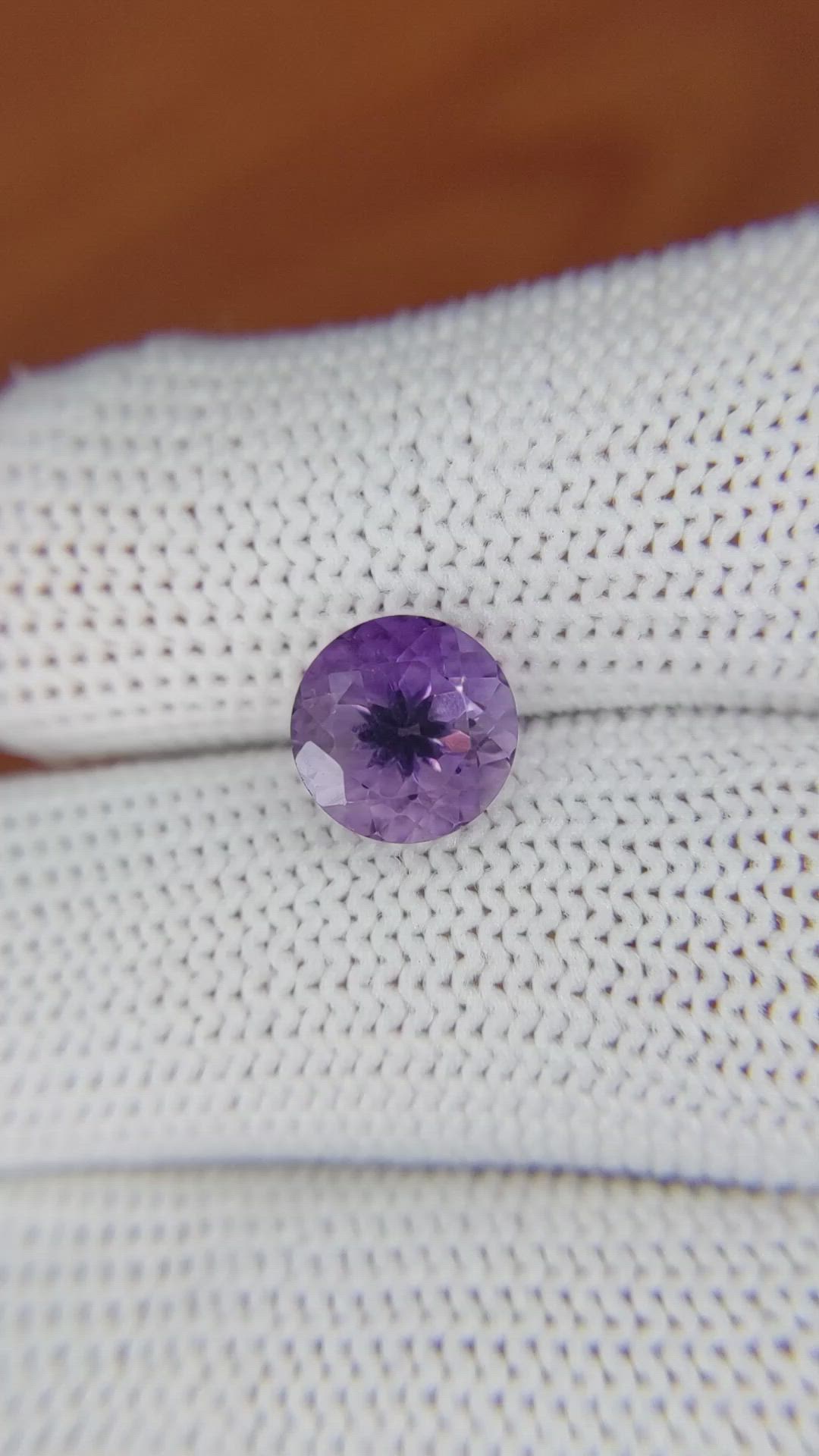 2.44 Ct. Purple Amethyst from Ceylon (Sri Lanka) Size Video