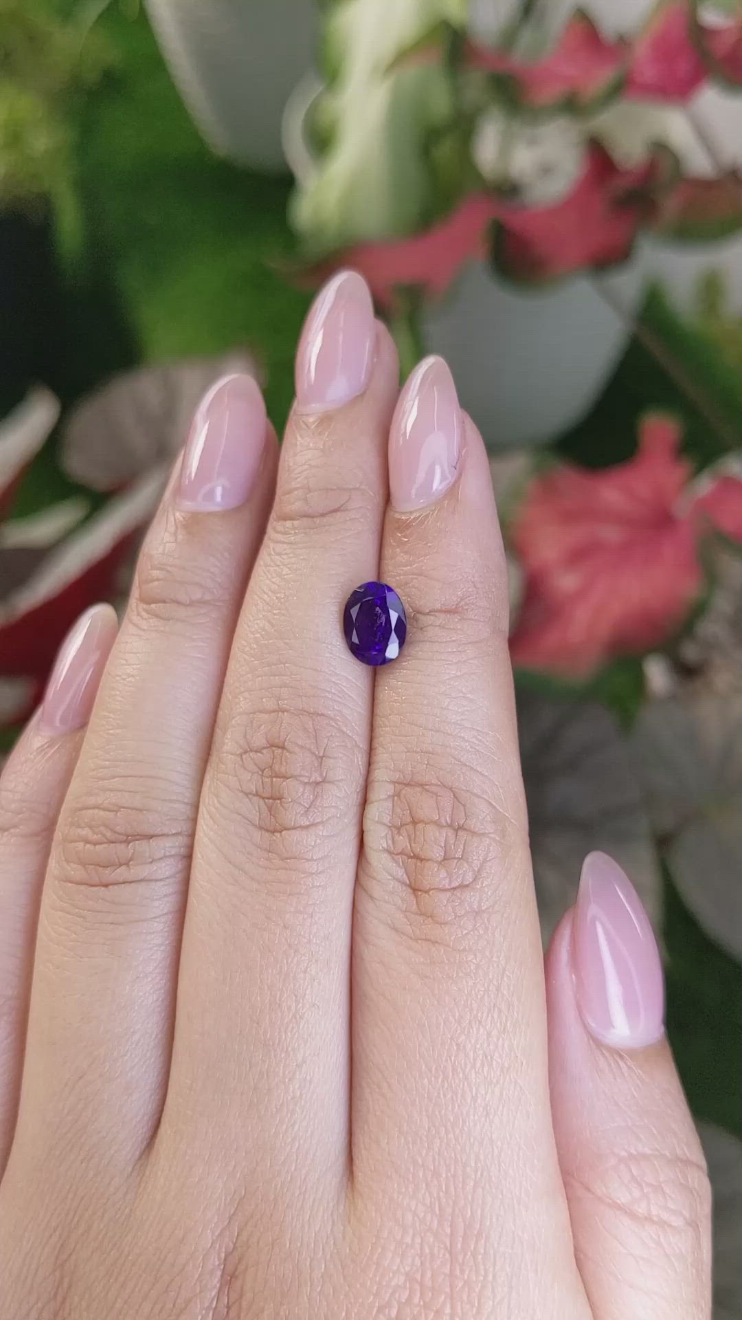 1.39 Ct. Purple Amethyst from Ceylon (Sri Lanka) Size Video