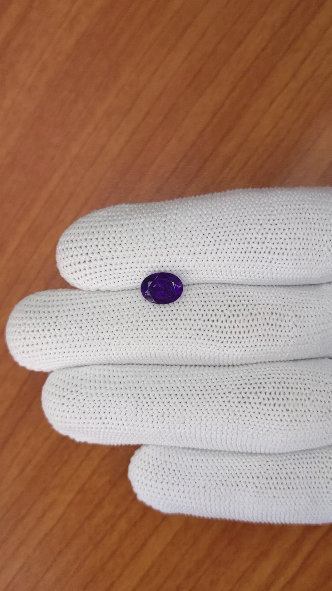 1.39 Ct. Purple Amethyst from Ceylon (Sri Lanka) Size Video