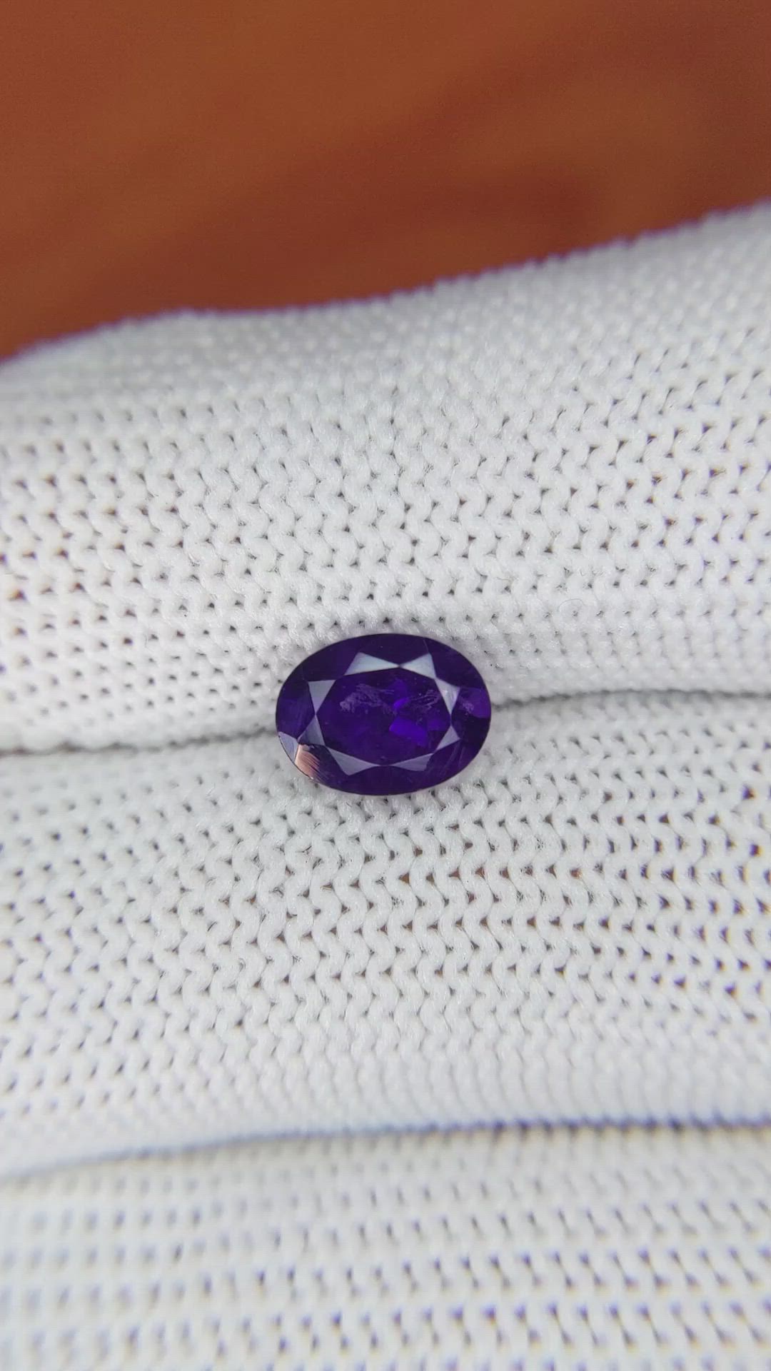 1.39 Ct. Purple Amethyst from Ceylon (Sri Lanka) Size Video